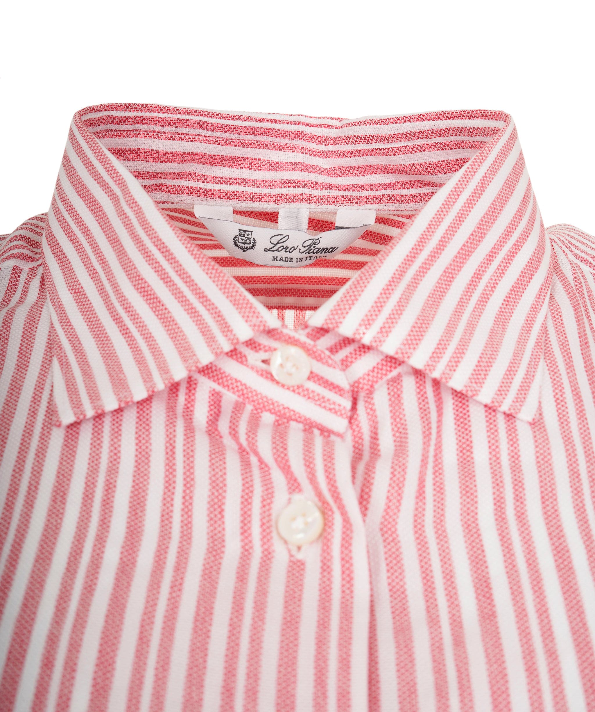 Loro Piana Loro Piana Red/white oxford shirt  ASL8480