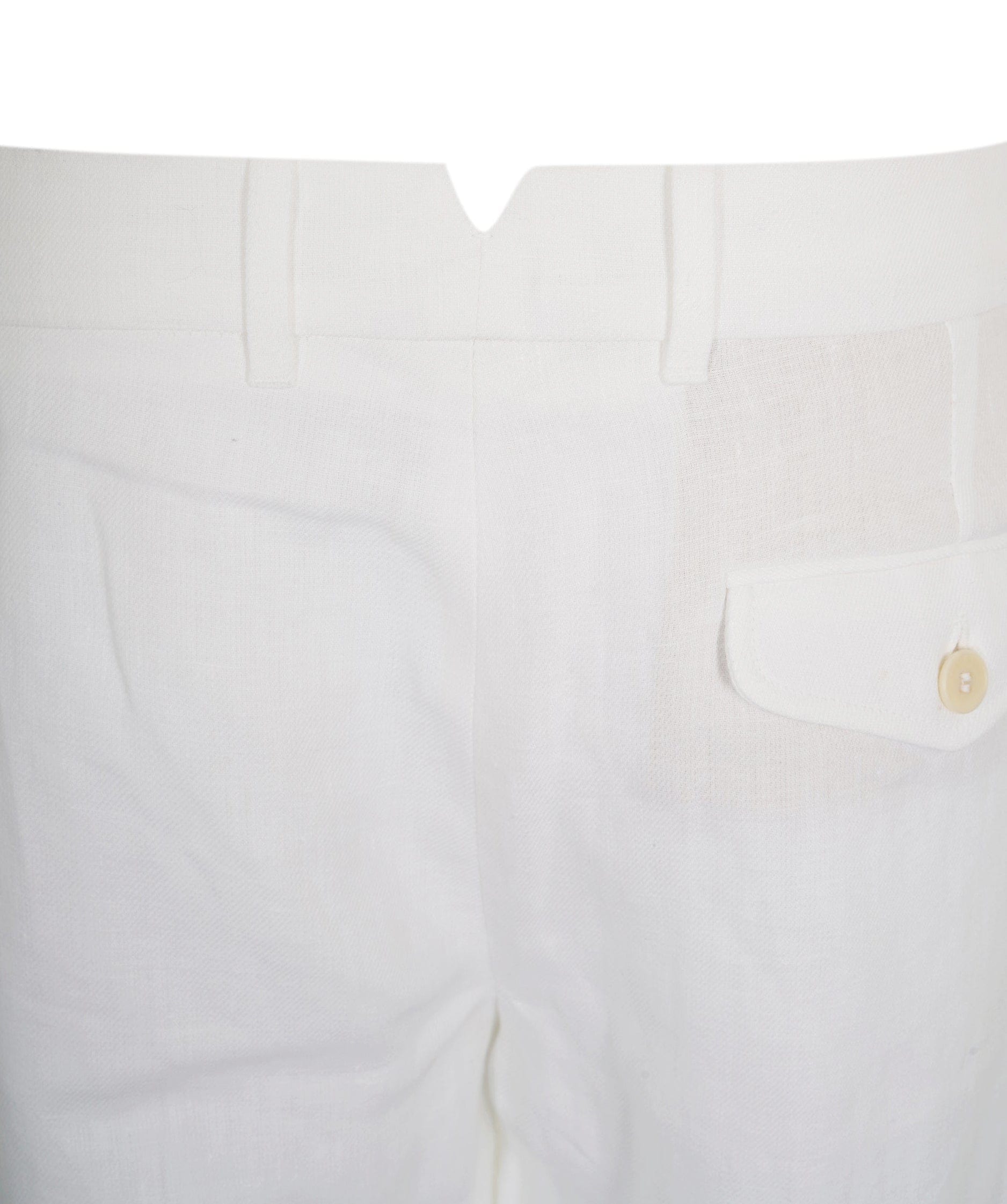 Loro Piana Loro Piana white linen hem trousers  ASL8493