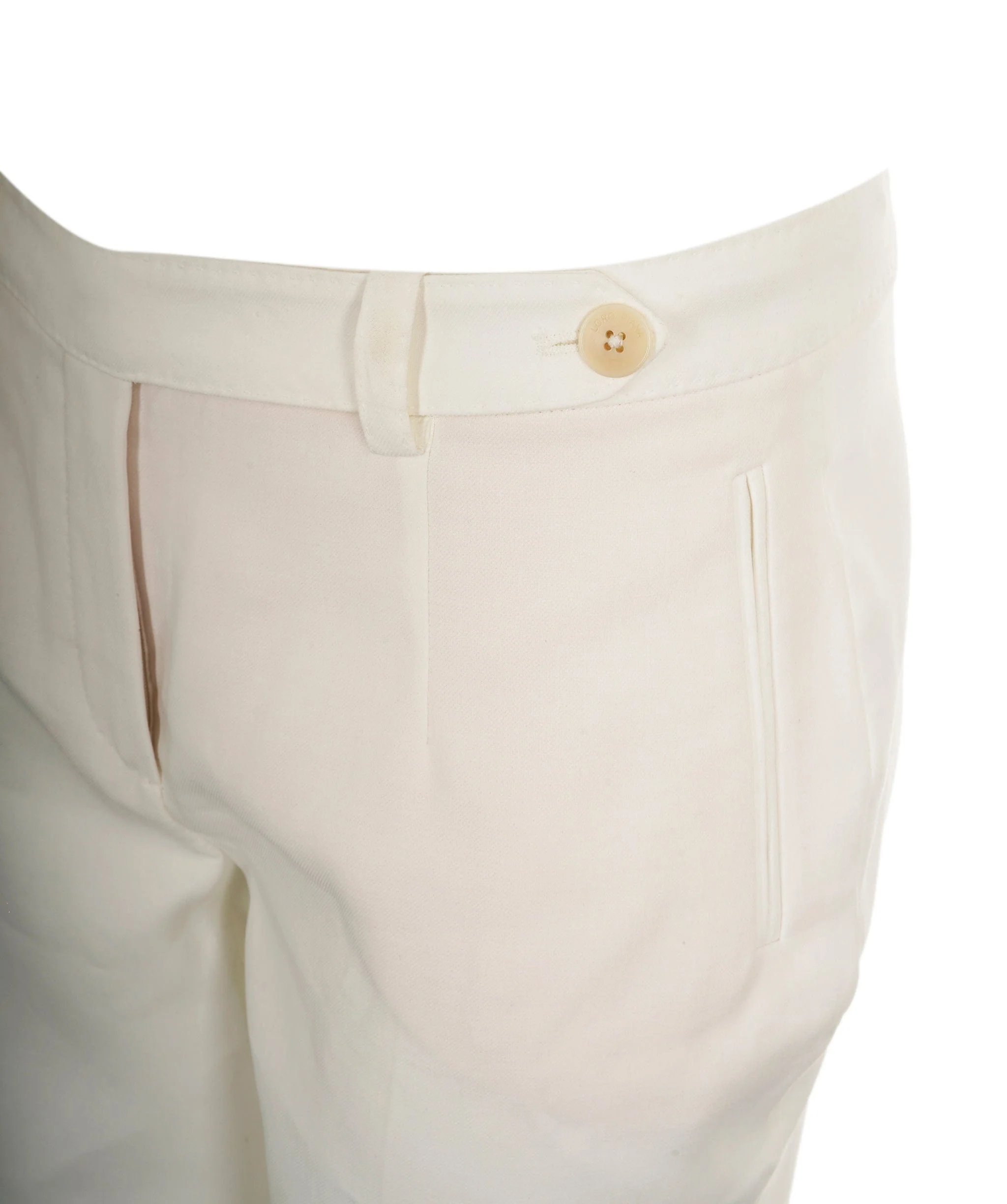 Loro Piana Loro Piana white tailored fold hem trousers  ASL8492