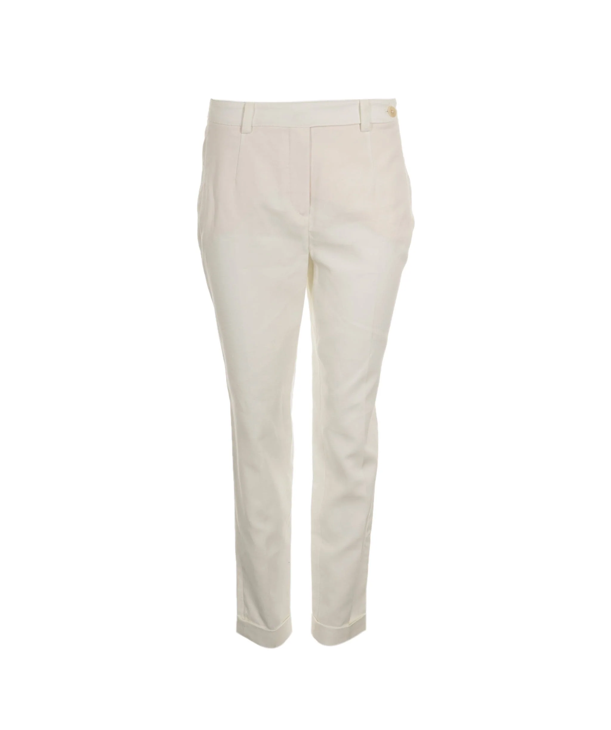 Loro Piana Loro Piana white tailored fold hem trousers ASL8492