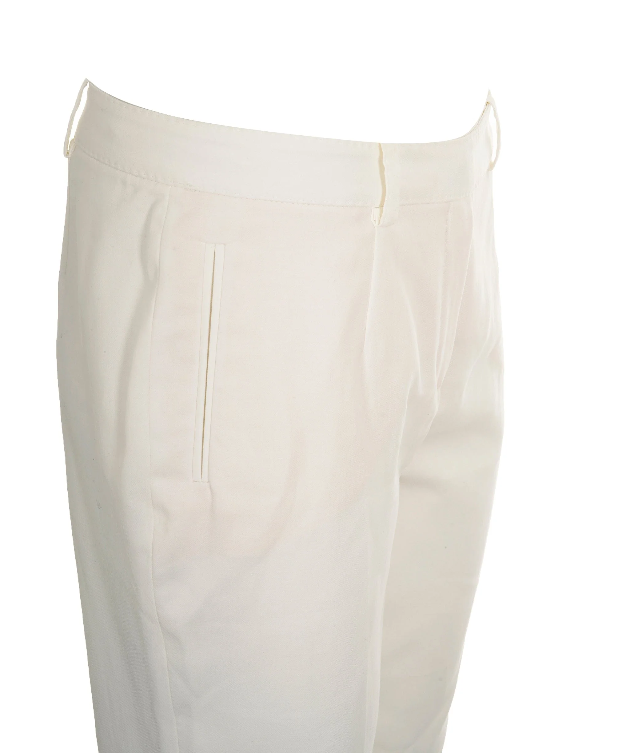 Loro Piana Loro Piana white tailored fold hem trousers ASL8492