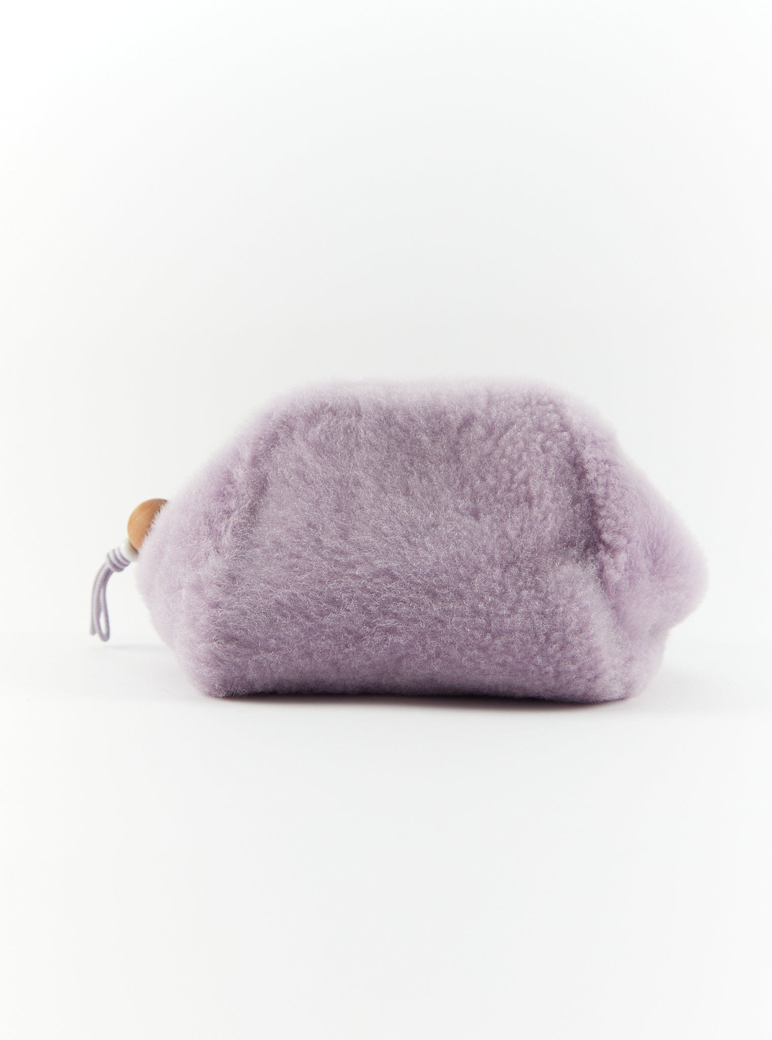 Loro Piana LORO PIANA SHEARLING CLUTCH Lilac