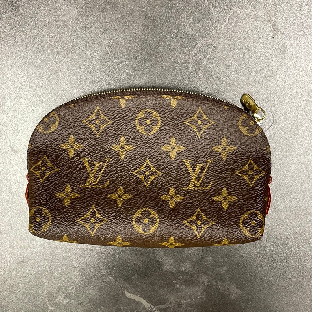 Louis LOUIS VUITTON Monogram Coated Canvas Pochette Cosmetic