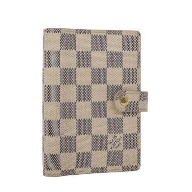 Louis Vuitton LOUIS VUITTON Damier Azur Agenda PM Day Planner Cover R20706 LV Auth 43846 ASC3074