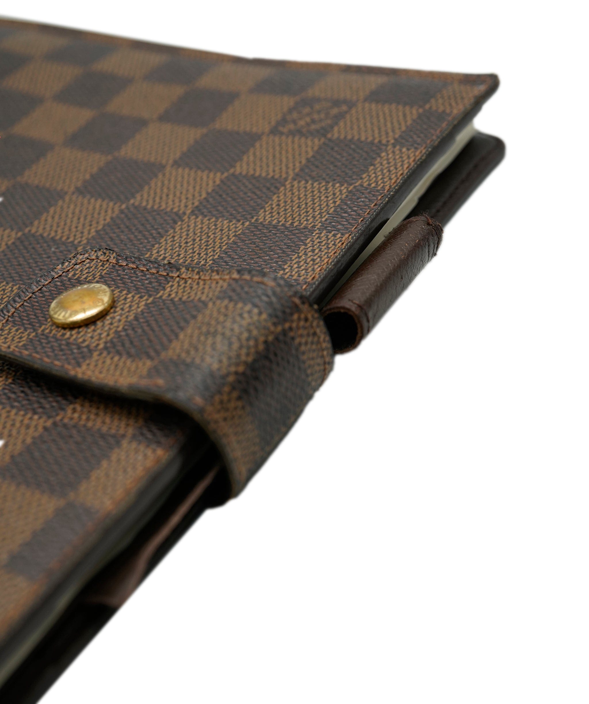 Louis Vuitton Louis Vuitton Damier Ebene Agenda GM Day Planner Cover R20009 LV Aut ASC3593