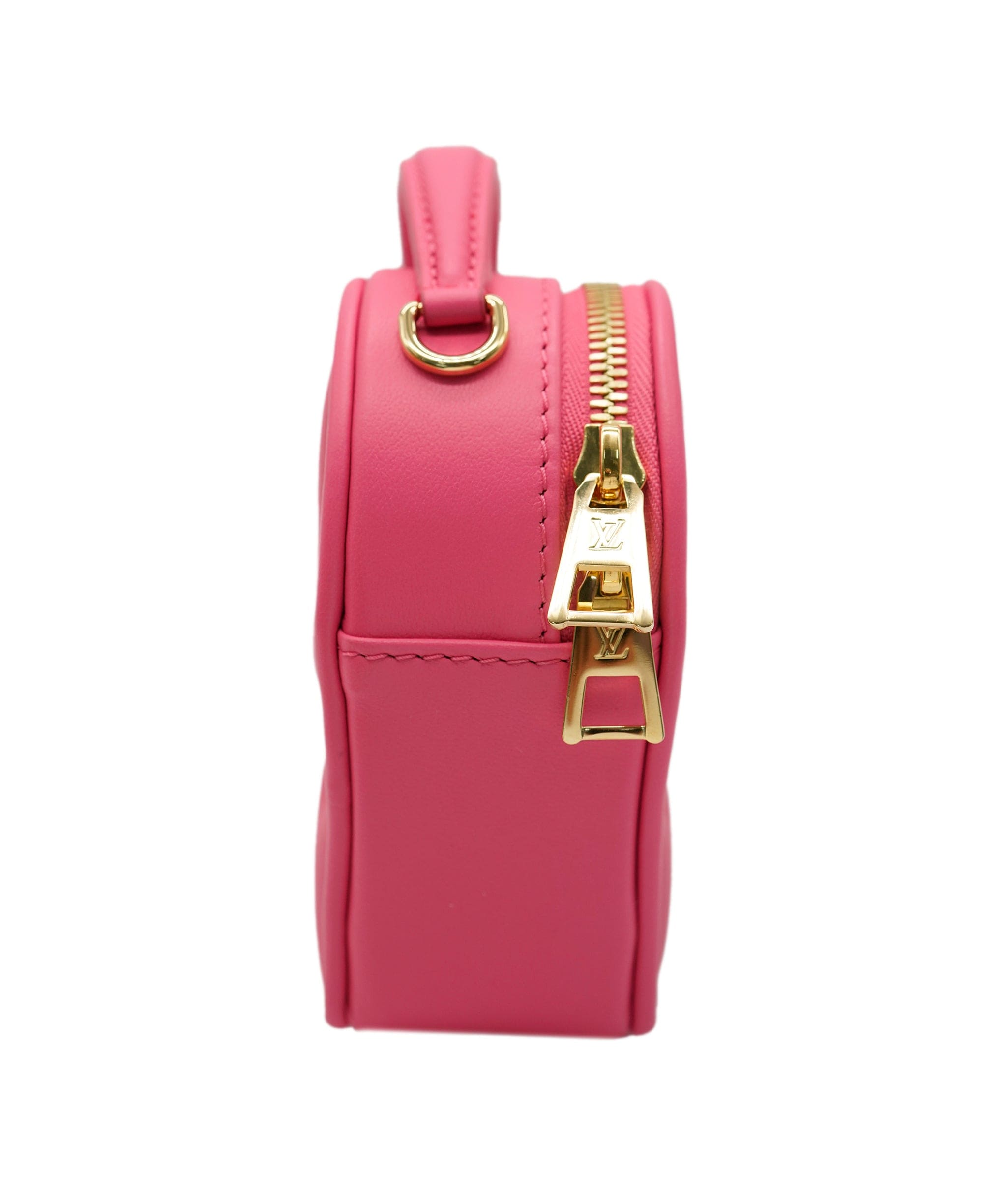 Louis Vuitton Louis Vuitton Dragon Fruit Pink Monogram Embroidered Calf Leather Pop My Heart Pouch ASC2076