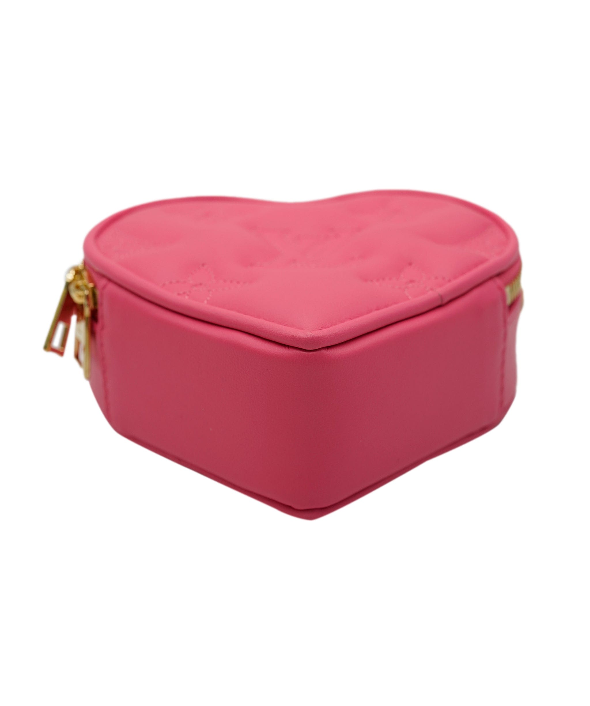 Louis Vuitton Louis Vuitton Dragon Fruit Pink Monogram Embroidered Calf Leather Pop My Heart Pouch ASC2076