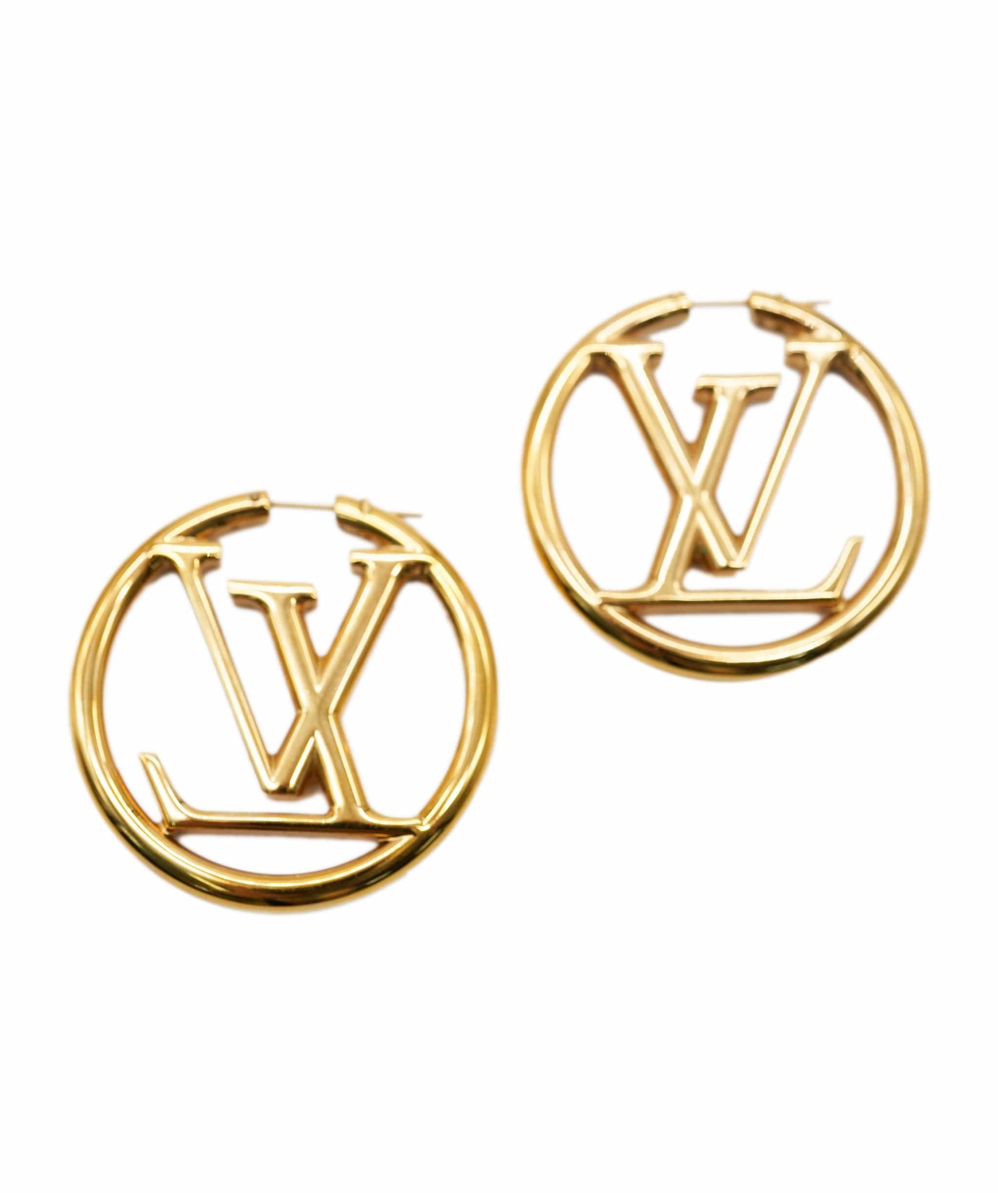 Louis Vuitton Louis Vuitton Gold LV Hoop Earrings ALL0427