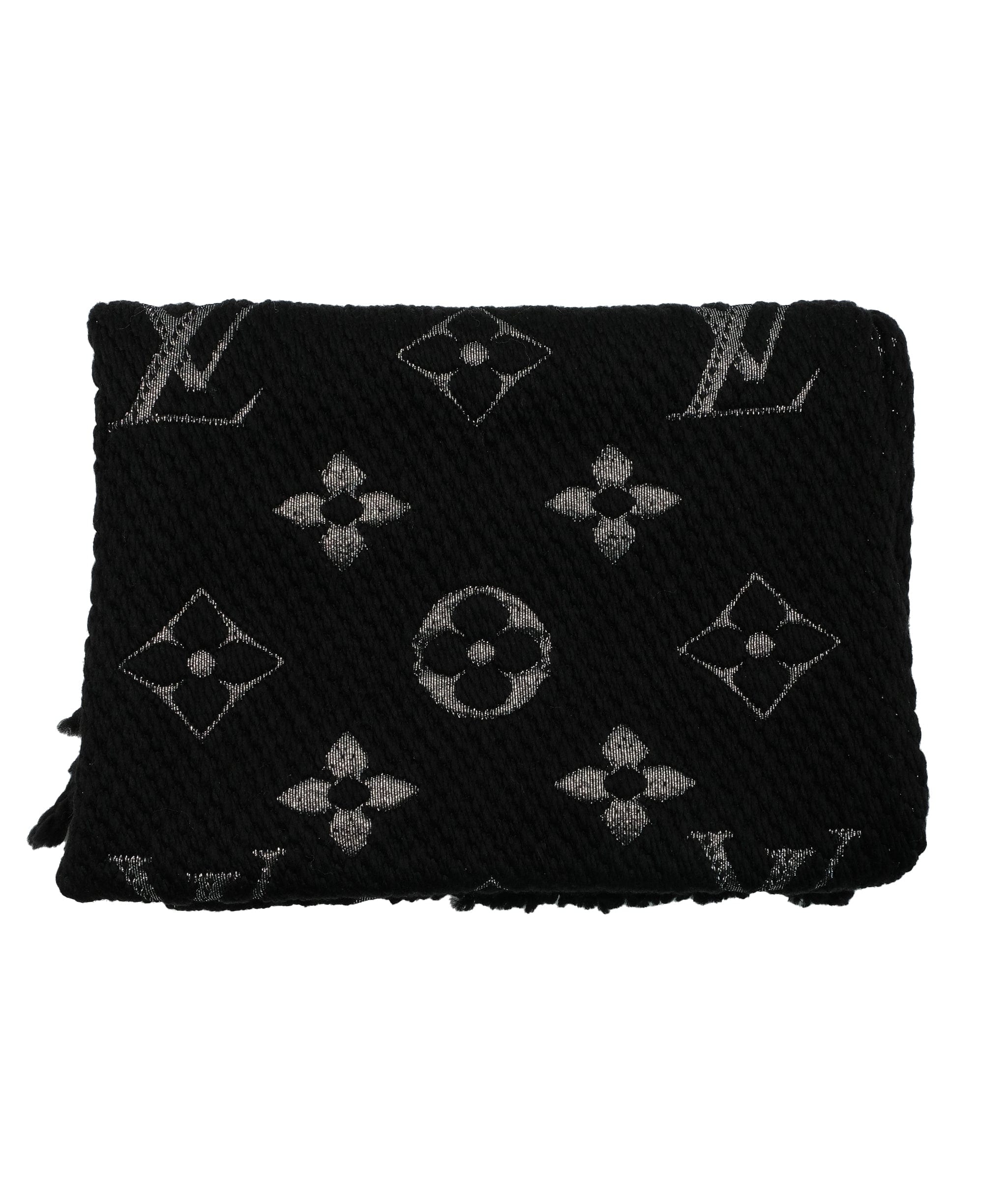 Louis Vuitton Louis Vuitton Logo Scarf Black RJC2687