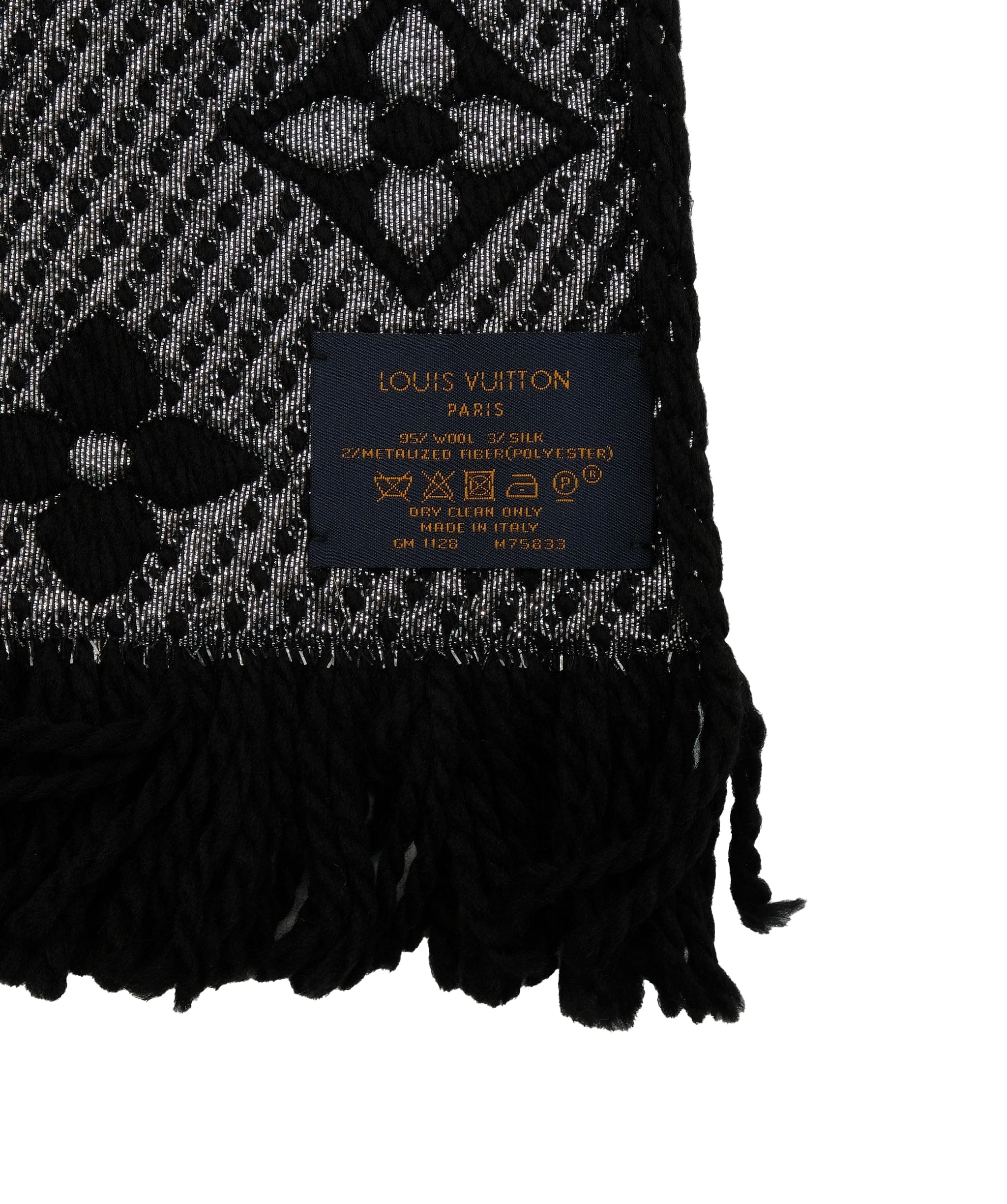 Louis Vuitton Louis Vuitton Logo Scarf Black RJC2687