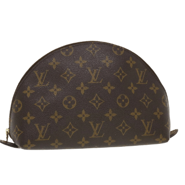 Louis Vuitton LOUIS VUITTON Monogram Trousse Demi Ronde Cosmetic Pouch M47520 LV Auth 43940 ASC3061