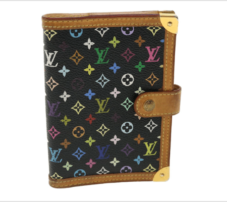 Louis Vuitton LOUIS VUITTON Multicolor Agenda PM Day Planner Cover Black R20895 LV Auth tb189 ASC2596