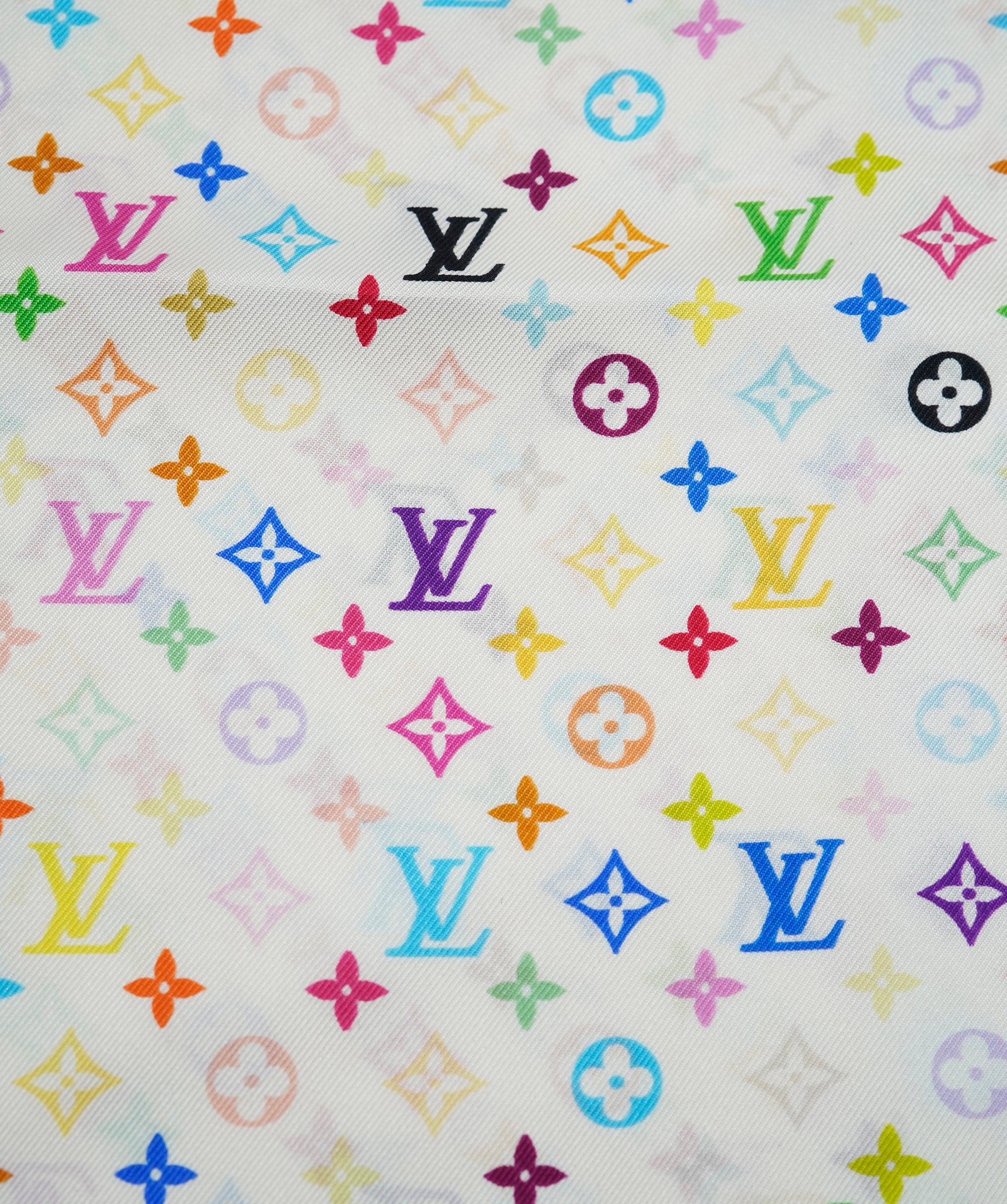 Louis Vuitton Louis Vuitton Multicolor Scarf White ASL9205