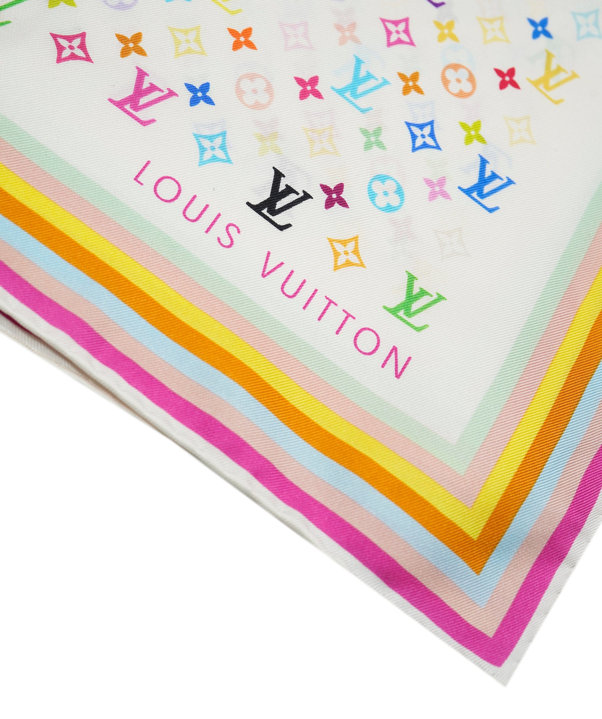 Louis Vuitton Louis Vuitton Multicolor Scarf White ASL9205