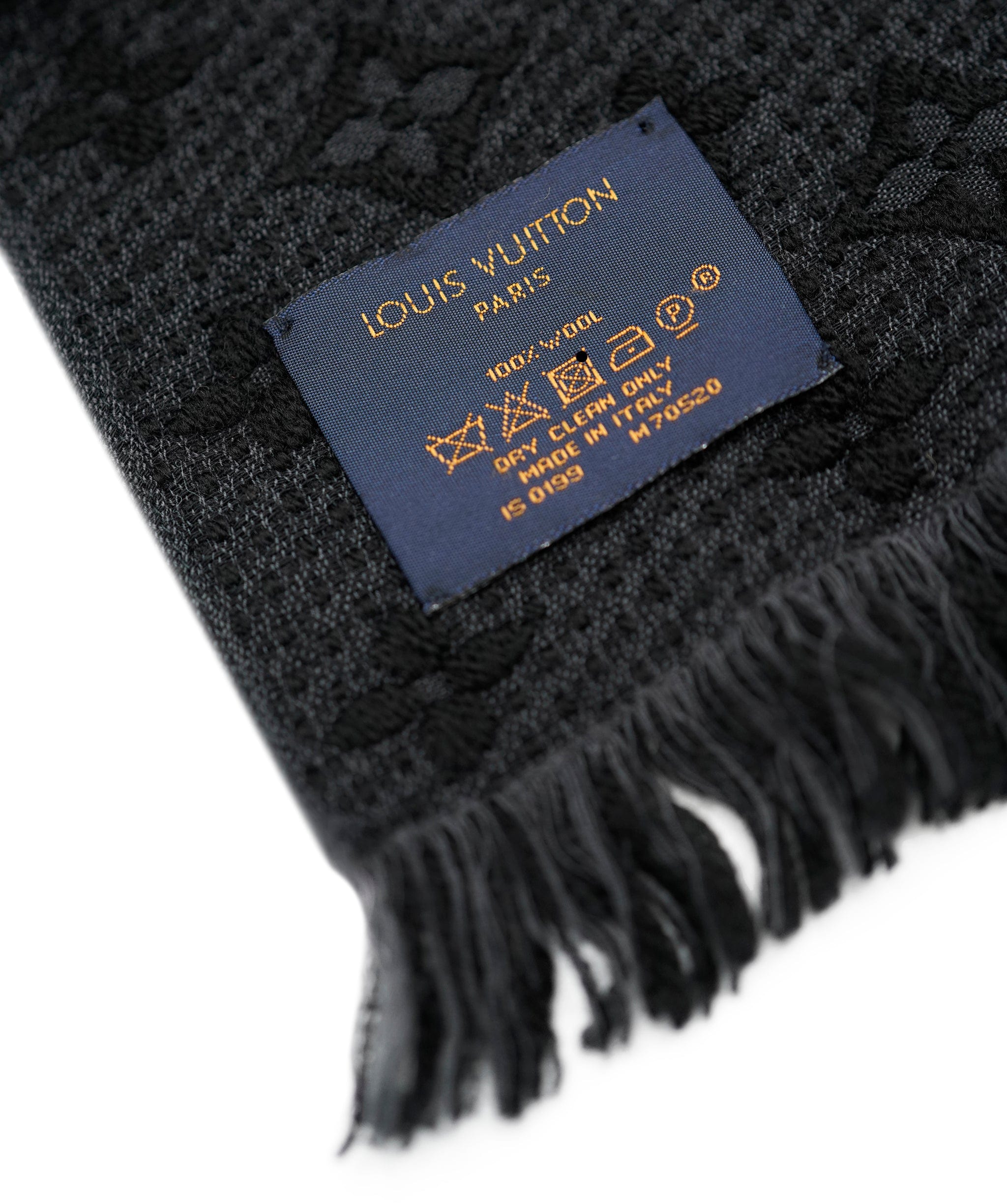 Louis Vuitton Louis Vuitton Wool Black Scarf ALC0616