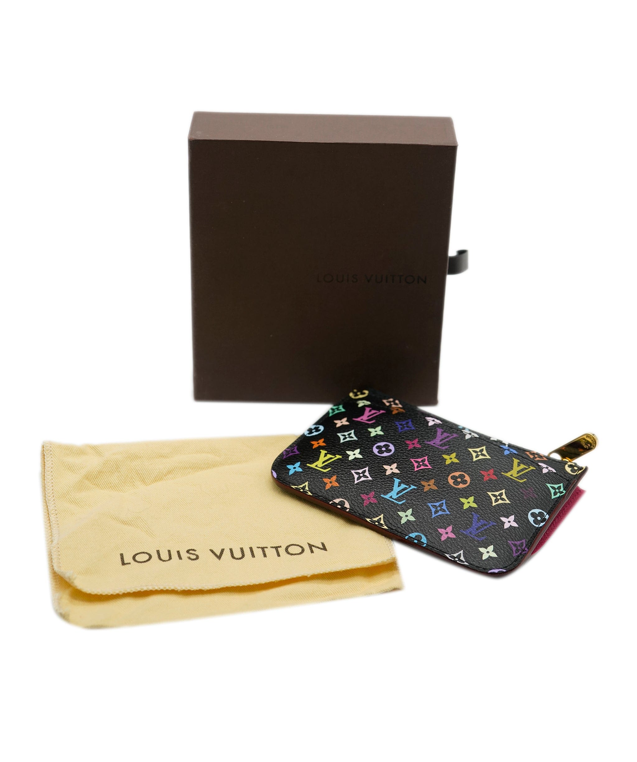 Louis Vuitton Louis Vuitton Black Multicolore Canvas Grenade Pochette Cles NM ABC0473