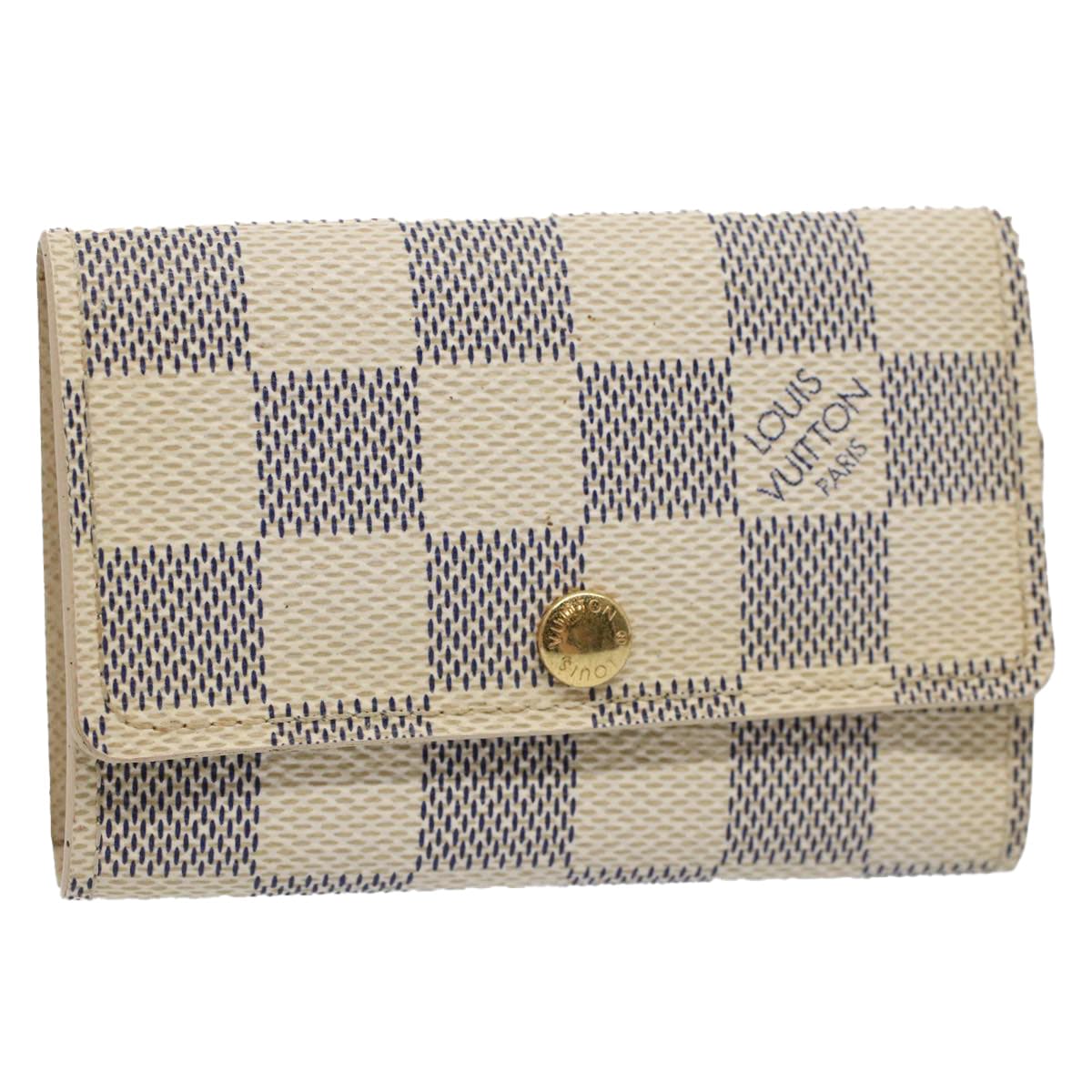 Louis Vuitton Louis Vuitton Damier Azur Multi Cles 6 Key Case N61745 LV Auth 59771 AJCSC1038