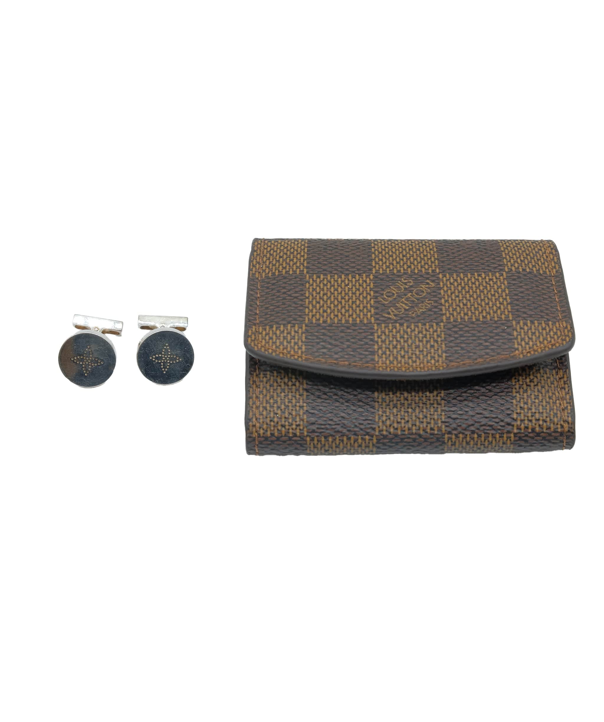 Louis Vuitton Louis Vuitton Damier Ebene Cuff Case M64681 LV Auth 65570 DXBS0386