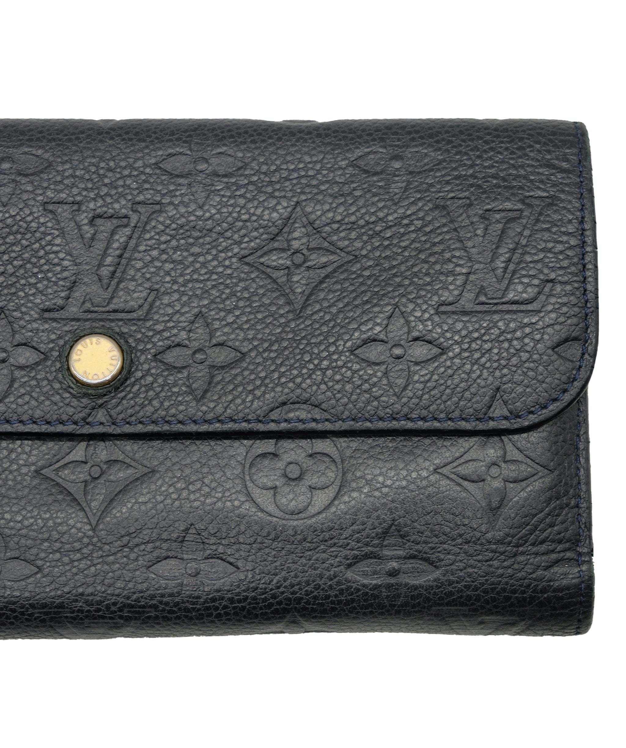 Louis Vuitton LOUIS VUITTON Empreinte Portefeuille Ville ToOze Navy M60258 LV Auth bs10746 DXBS0391