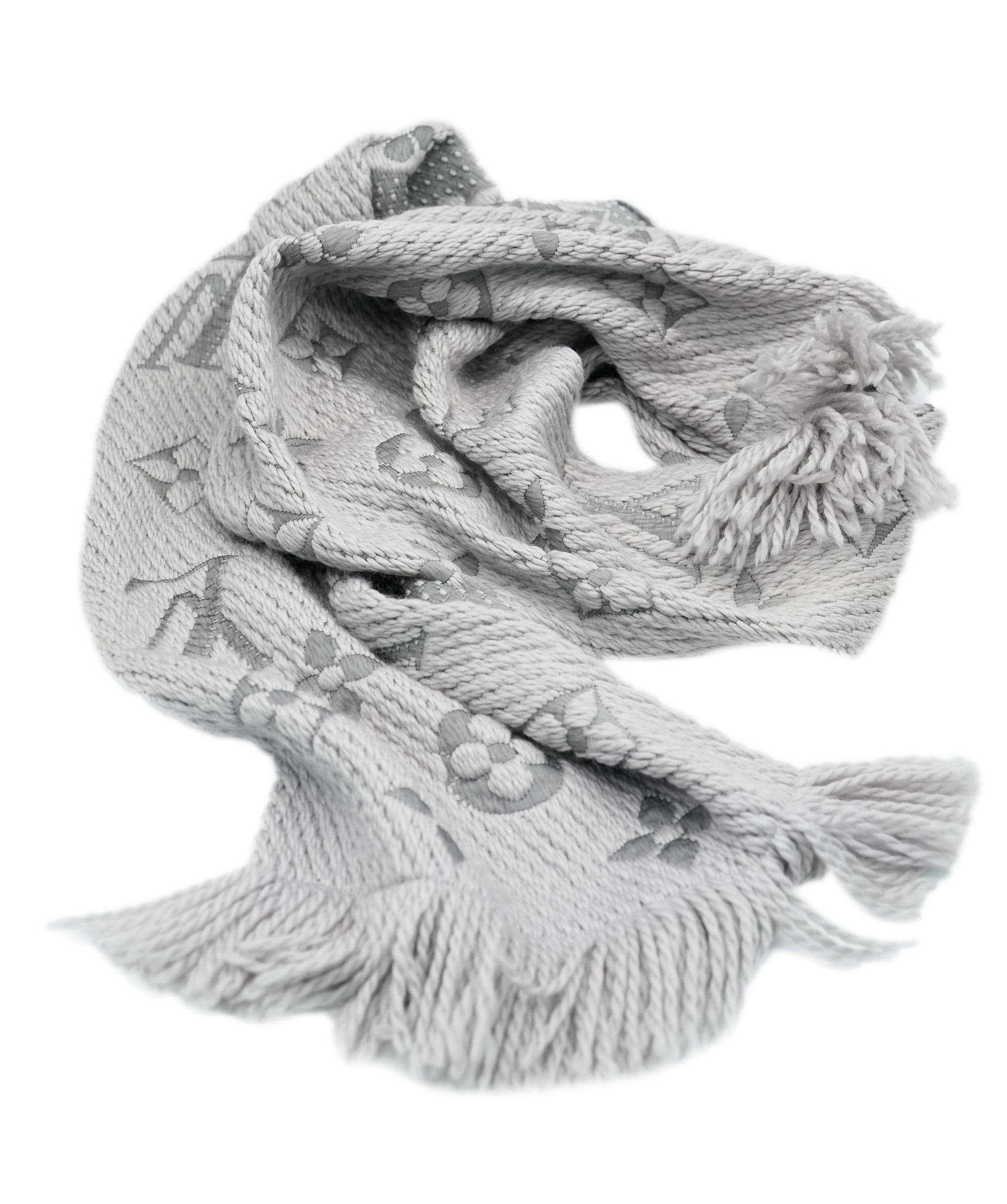 Louis Vuitton Louis Vuitton Grey Monogram Scarf  AGC1726