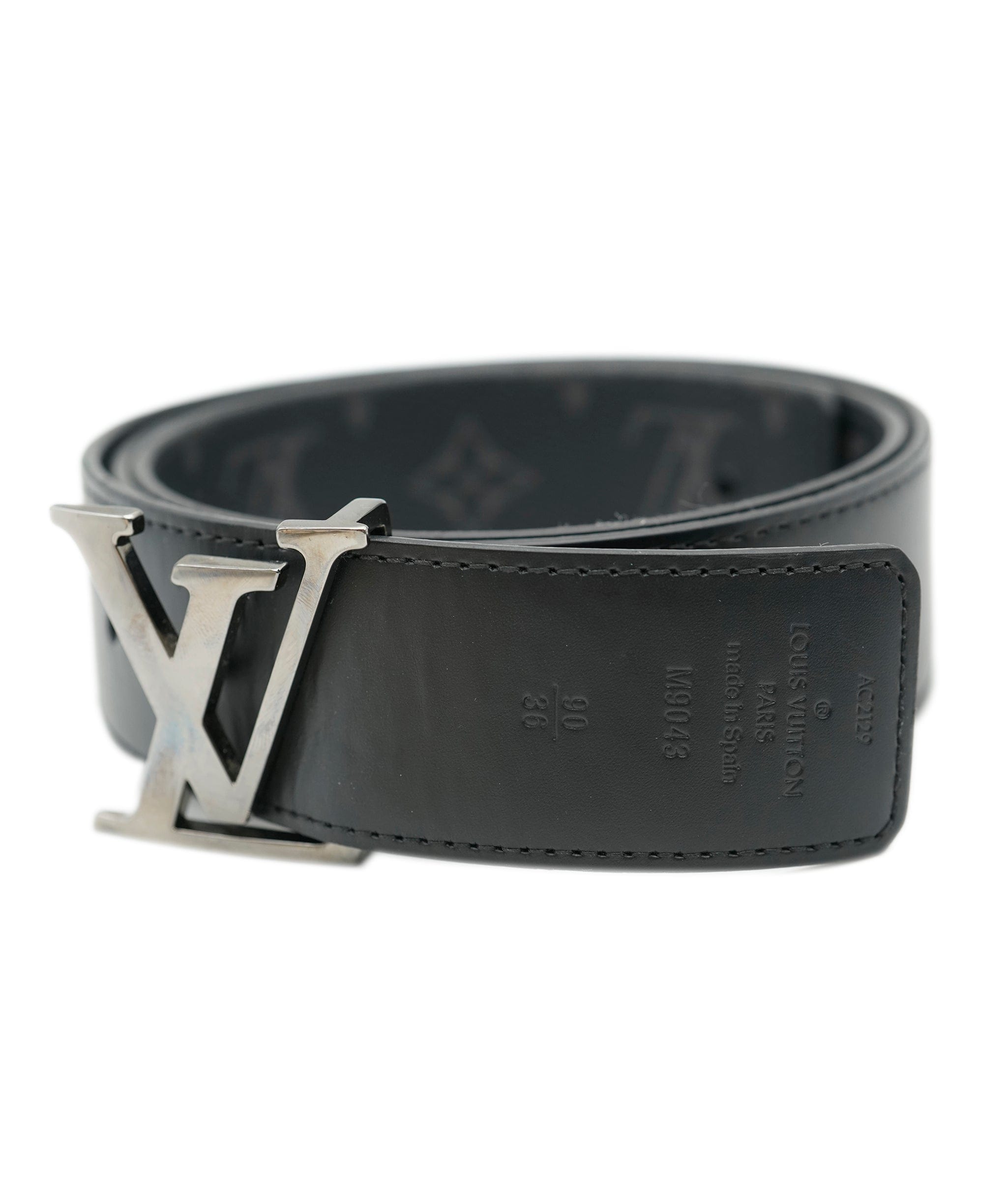 Louis Vuitton Louis Vuitton Monogram Eclipse Black Calfskin LV Initiales 40MM Reversible Belt 90/36 ABC0346