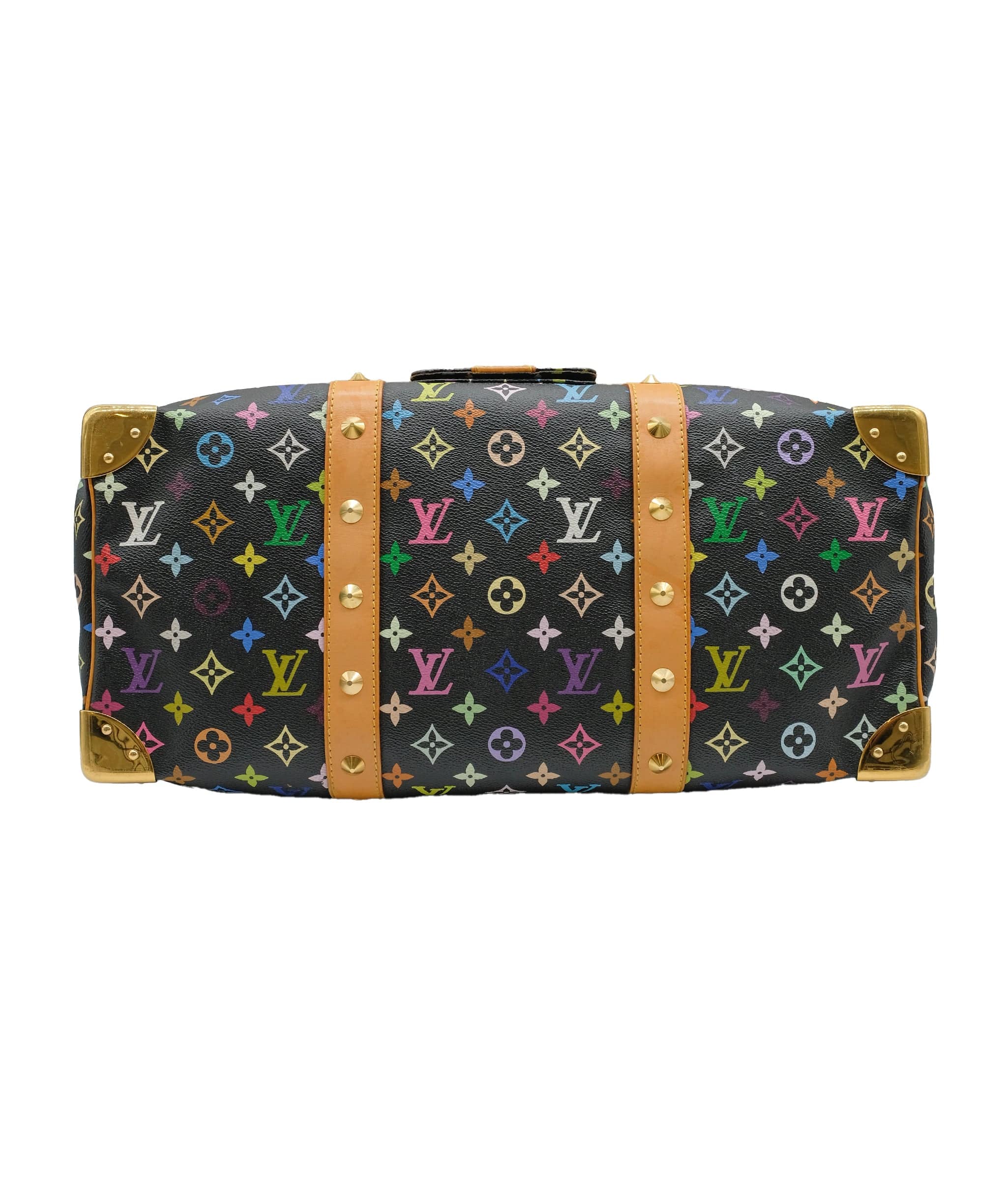 Louis Vuitton Louis Vuitton Monogram Multicolor Keepall 45 Boston Bag Black M92640 Auth 28150A DXBS0313