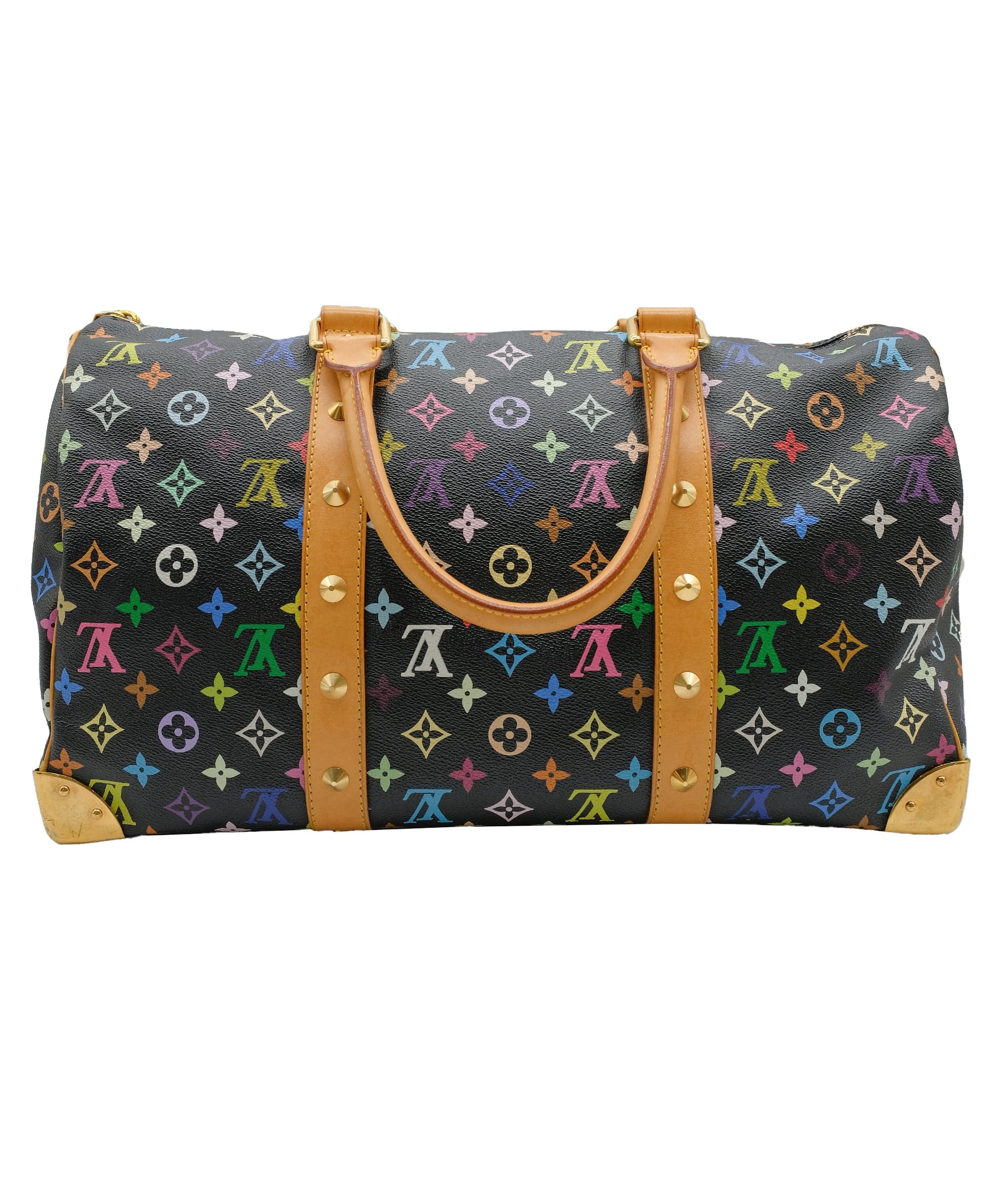 Louis Vuitton Louis Vuitton Monogram Multicolor Keepall 45 Boston Bag Black M92640 Auth 28150A DXBS0313