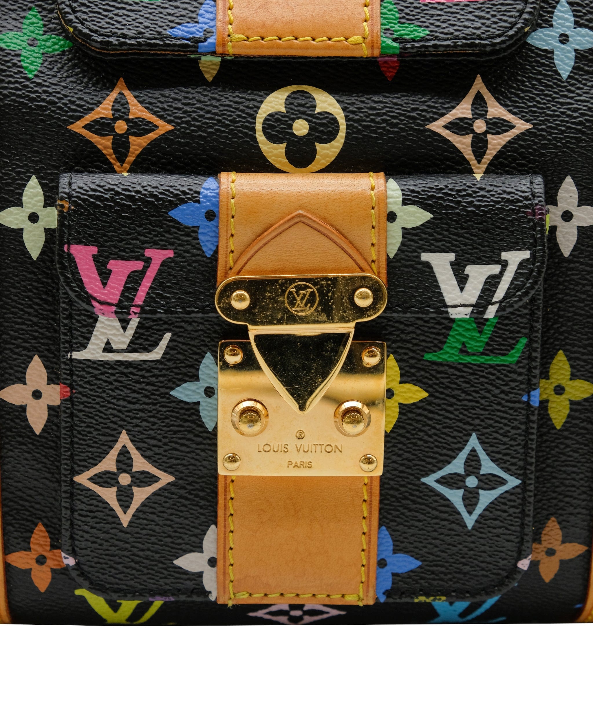 Louis Vuitton Louis Vuitton Monogram Multicolor Keepall 45 Boston Bag Black M92640 Auth 28150A DXBS0313