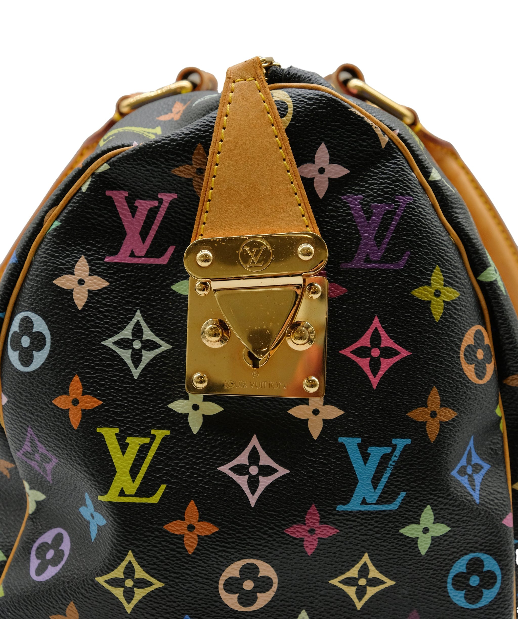 Louis Vuitton Louis Vuitton Monogram Multicolor Keepall 45 Boston Bag Black M92640 Auth 28150A DXBS0313