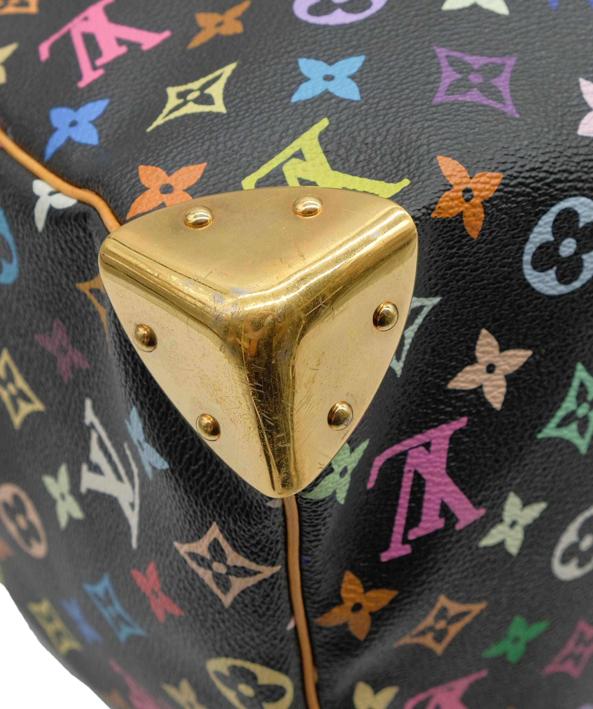 Louis Vuitton Louis Vuitton Monogram Multicolor Keepall 45 Boston Bag Black M92640 Auth 28150A DXBS0313