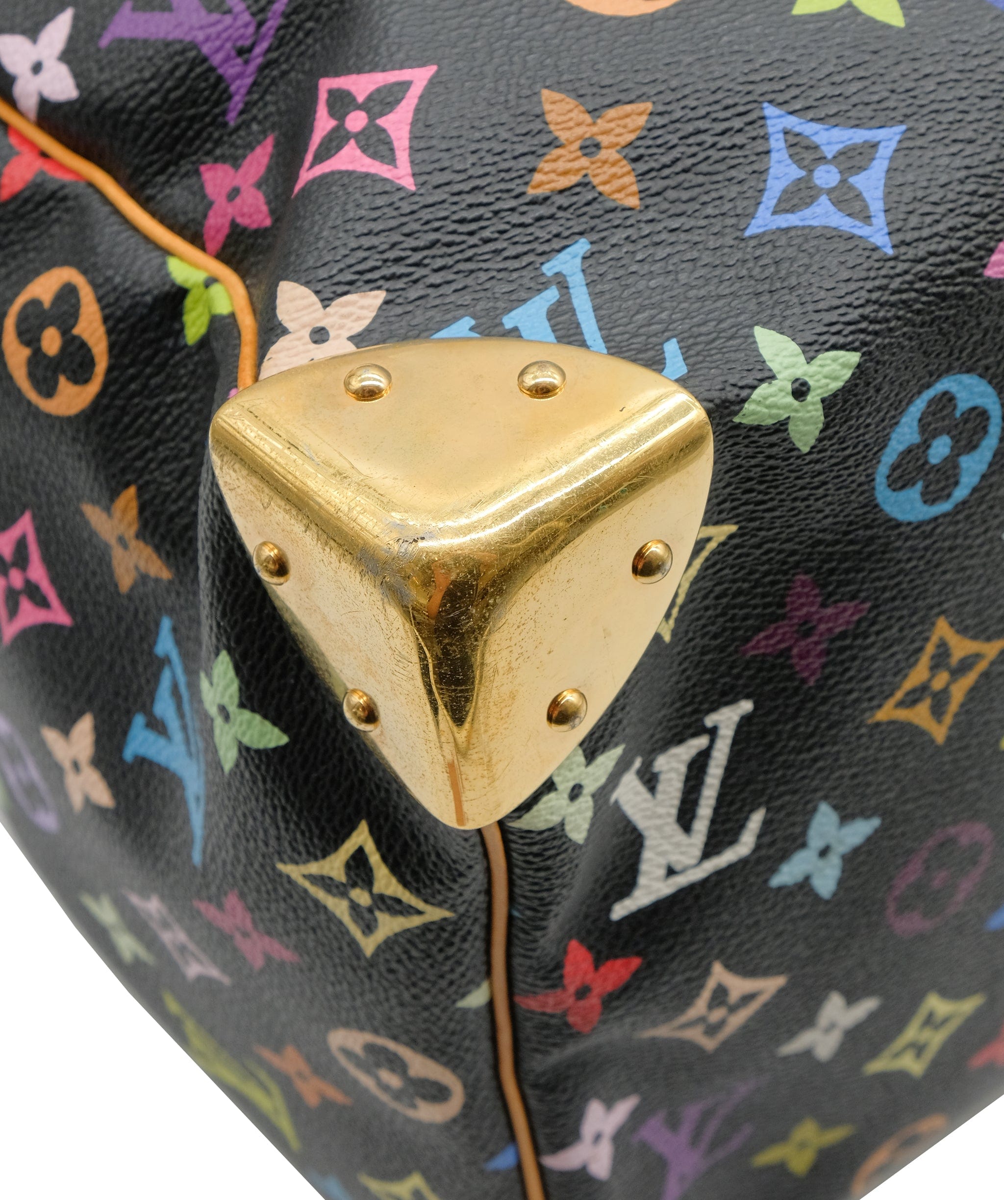 Louis Vuitton Louis Vuitton Monogram Multicolor Keepall 45 Boston Bag Black M92640 Auth 28150A DXBS0313