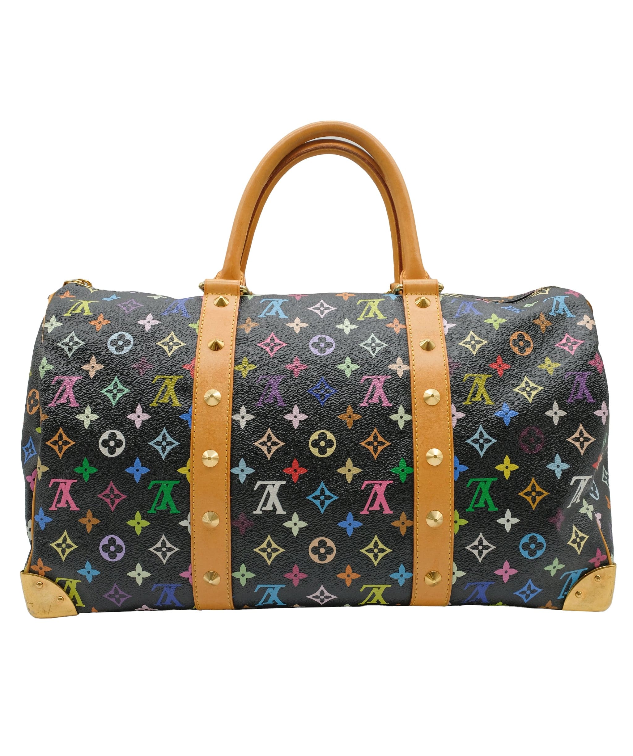 Louis Vuitton Louis Vuitton Monogram Multicolor Keepall 45 Boston Bag Black M92640 Auth 28150A DXBS0313