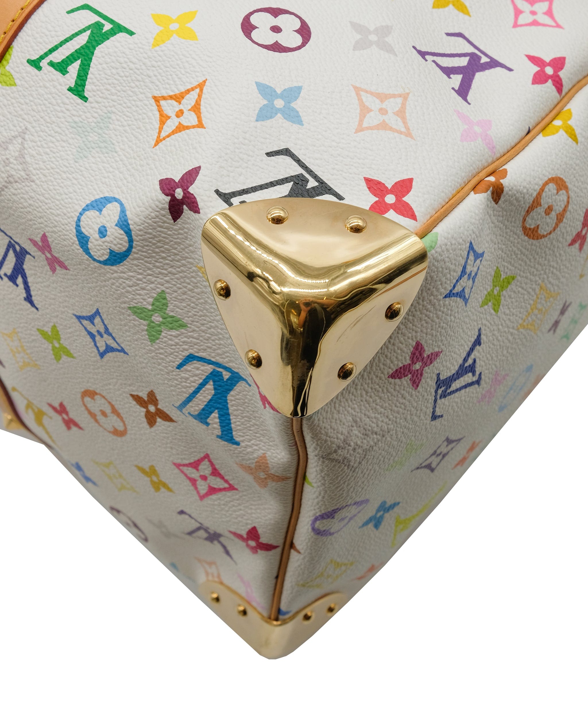 Louis Vuitton Louis Vuitton Monogram Multicolor Keepall 45 Boston Bag White M92641 Auth 63604A DXBS0314