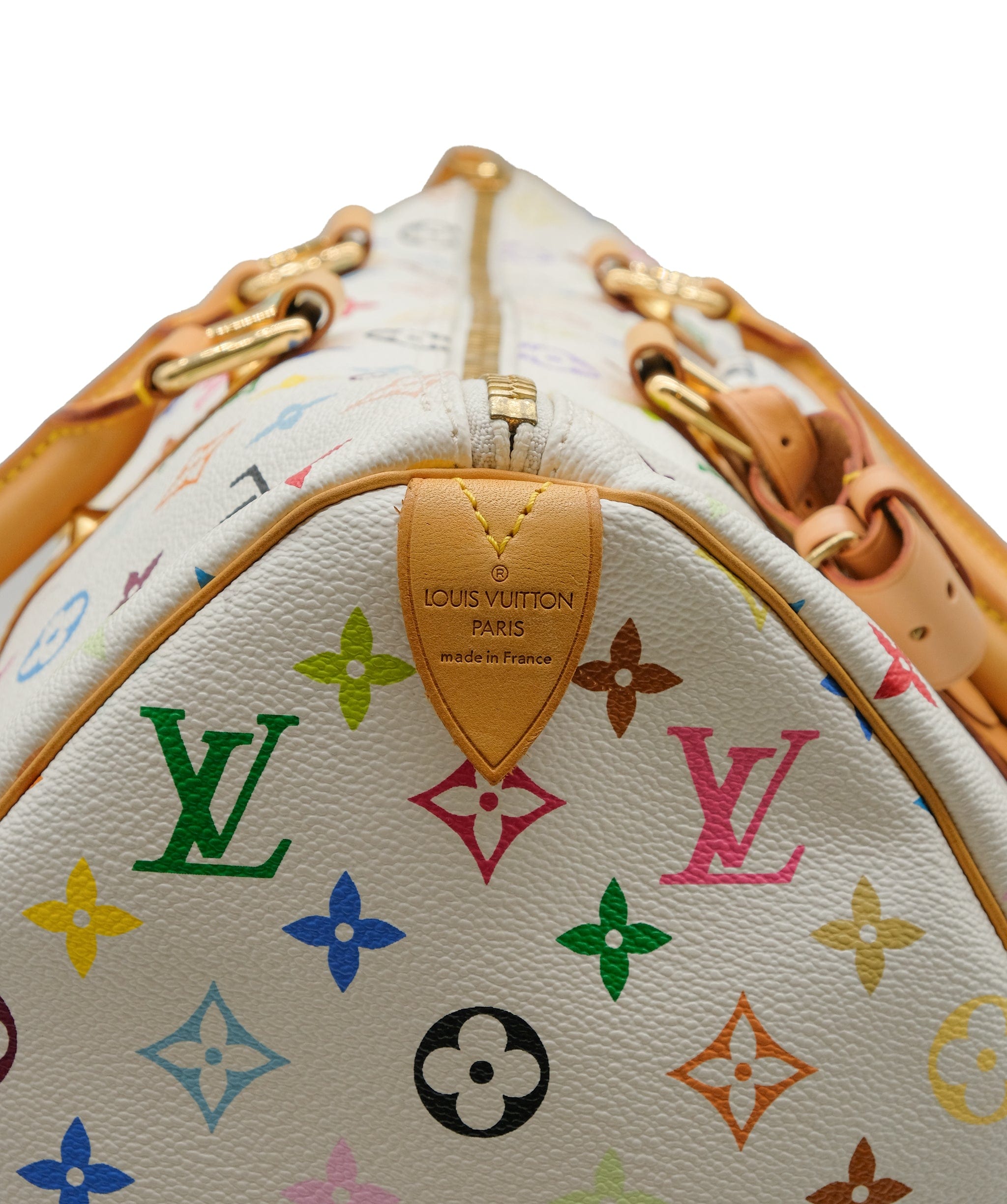 Louis Vuitton Louis Vuitton Monogram Multicolor Keepall 45 Boston Bag White M92641 Auth 63604A DXBS0314