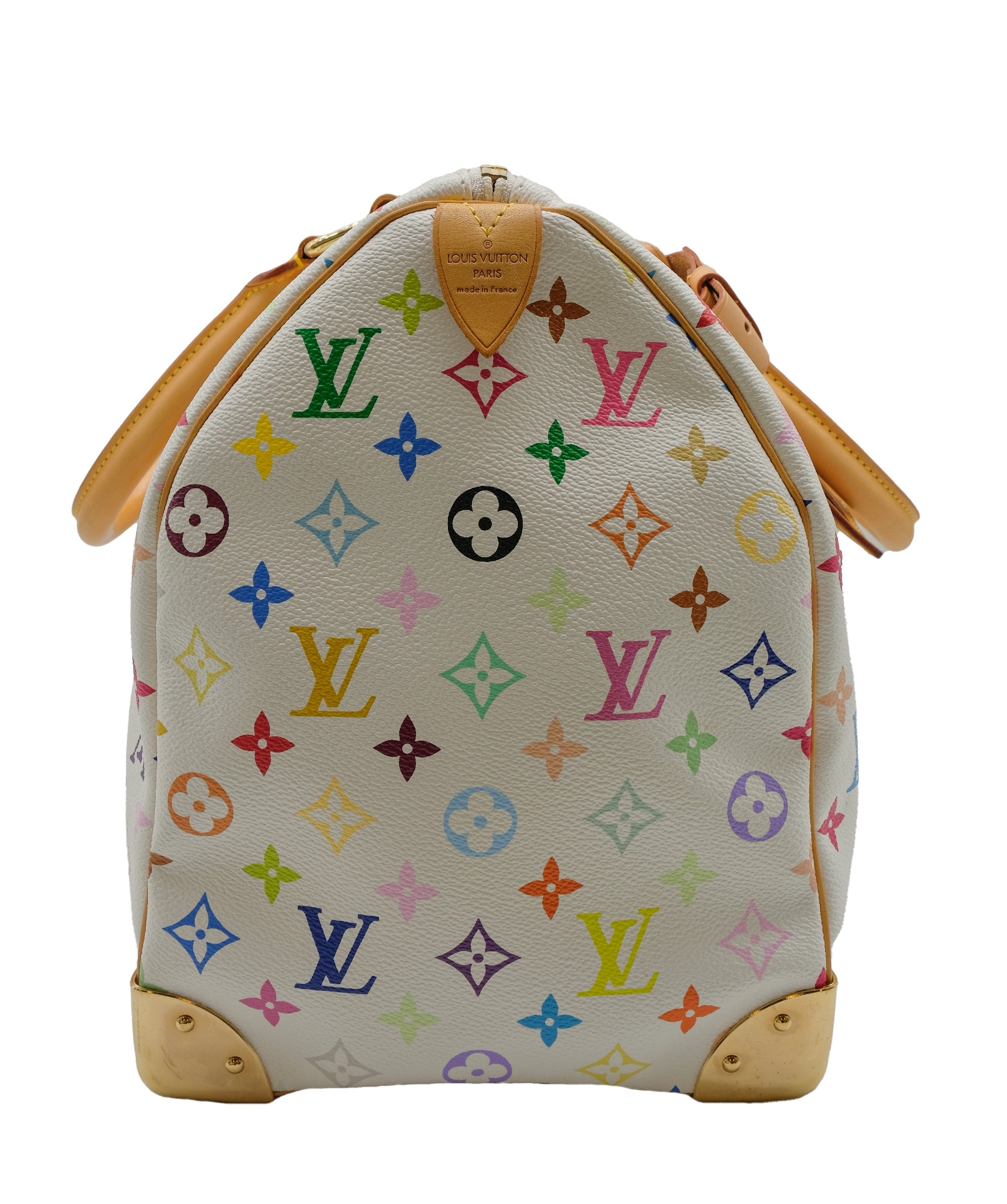 Louis Vuitton Louis Vuitton Monogram Multicolor Keepall 45 Boston Bag White M92641 Auth 63604A DXBS0314