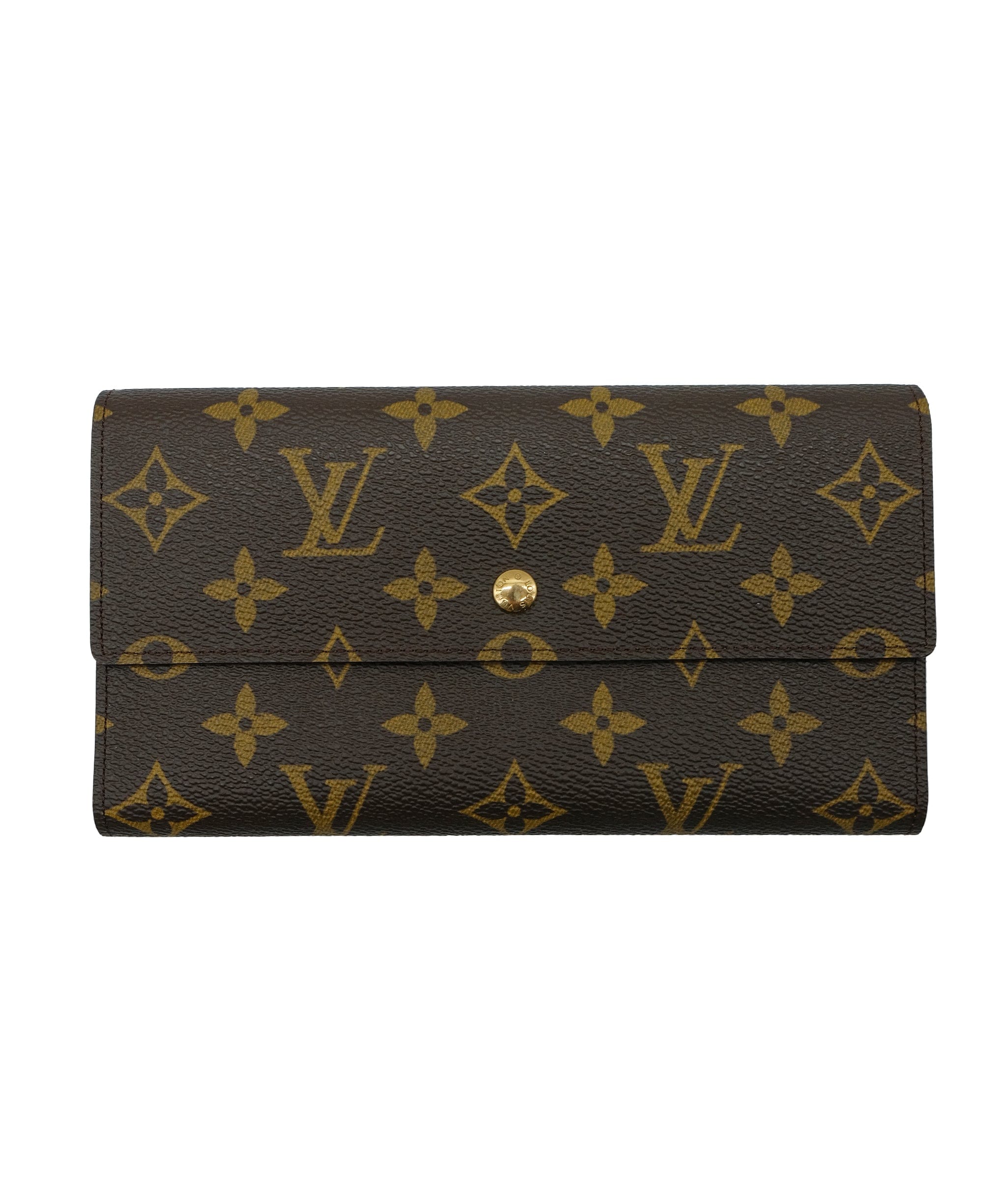 Louis Vuitton LOUIS VUITTON Monogram Portefeuille International Long Wallet M61217 Auth bs7199	 DXBS0414