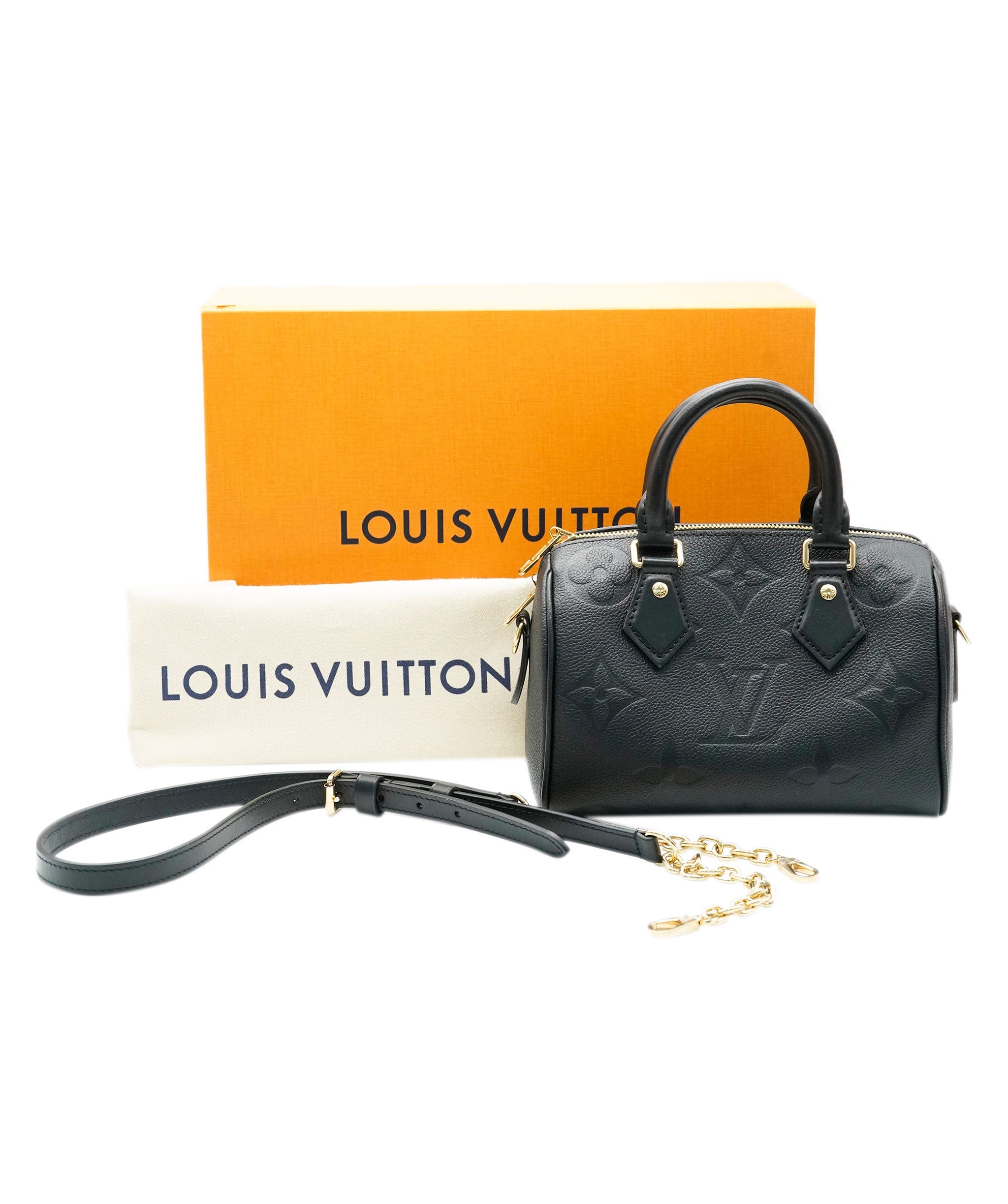 Louis Vuitton Louis Vuitton Black Monogram Giant Empriente Speedy Bandouliere 20 ABC0815