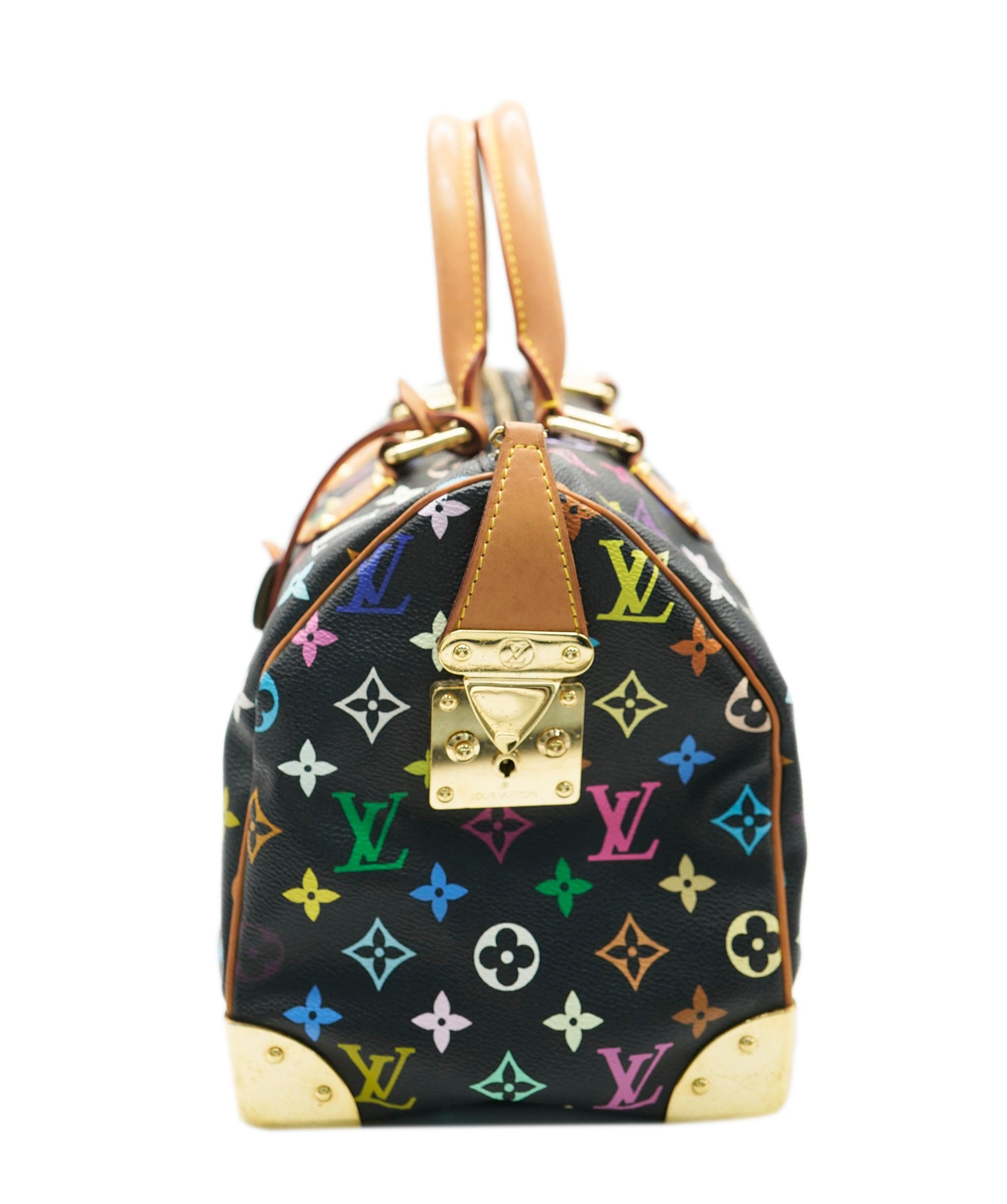 Louis Vuitton Louis Vuitton Black Multicolor Monogram Canvas Speedy 30 ABC0783