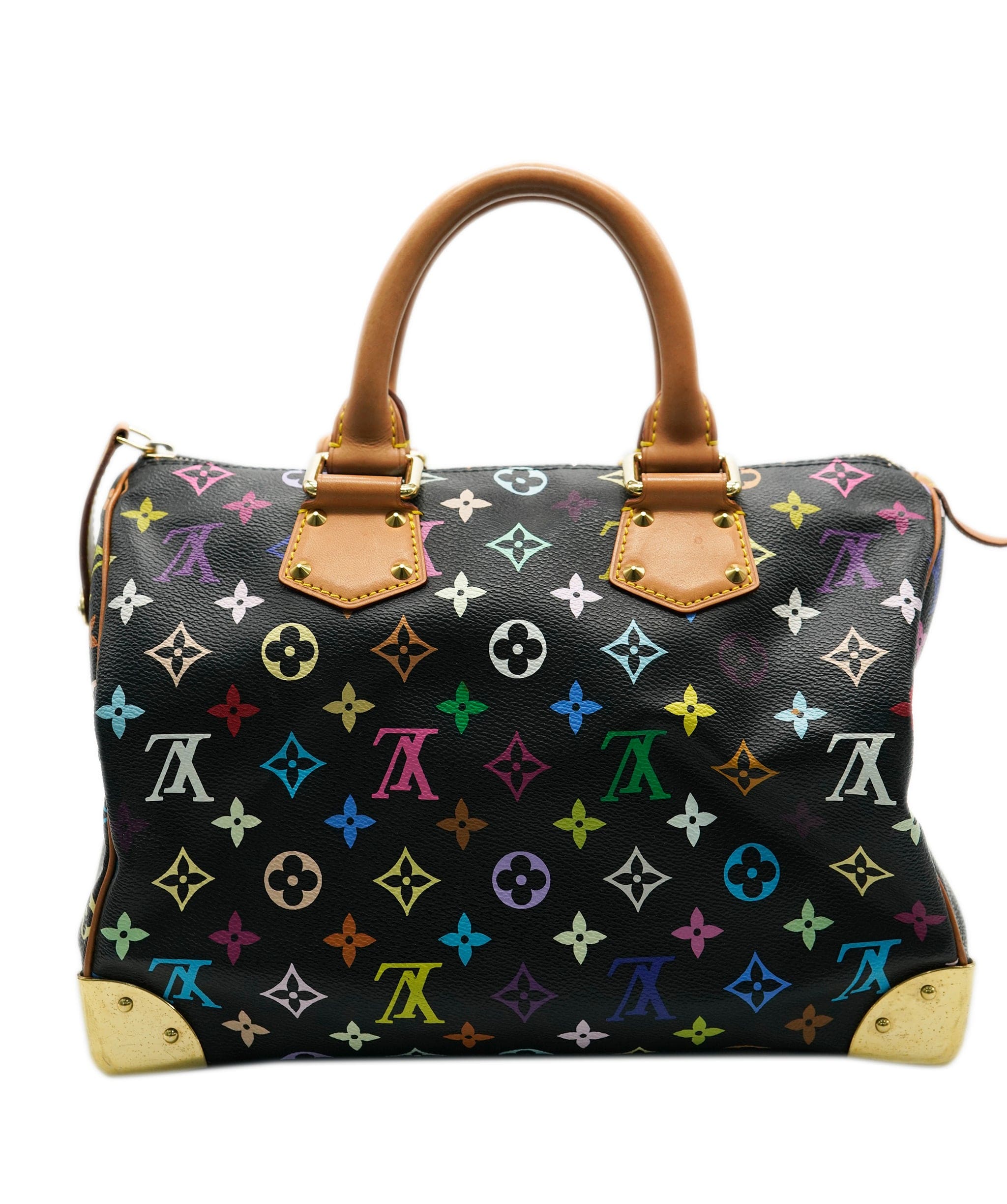 Louis Vuitton Louis Vuitton Black Multicolor Monogram Canvas Speedy 30 ABC0783