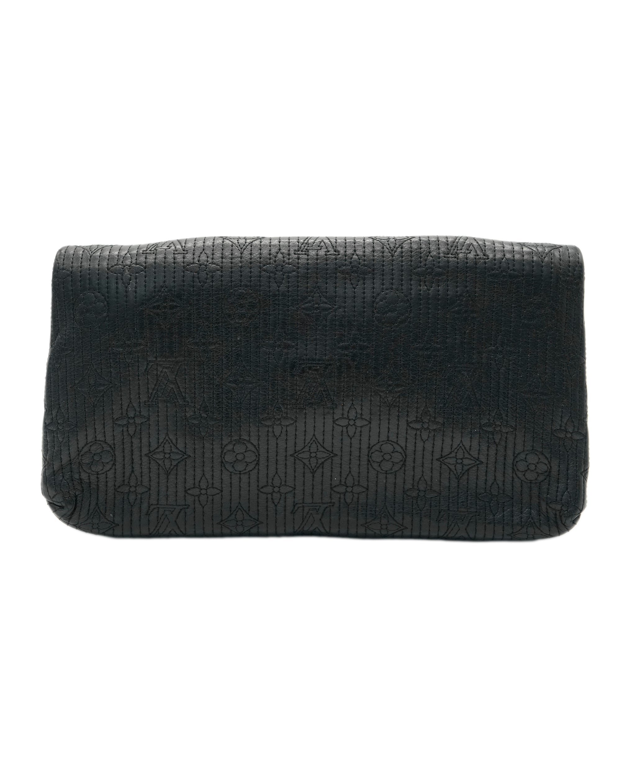 Louis Vuitton Louis Vuitton Black Quilted Lambskin Monogram Altair Clutch ABC0956