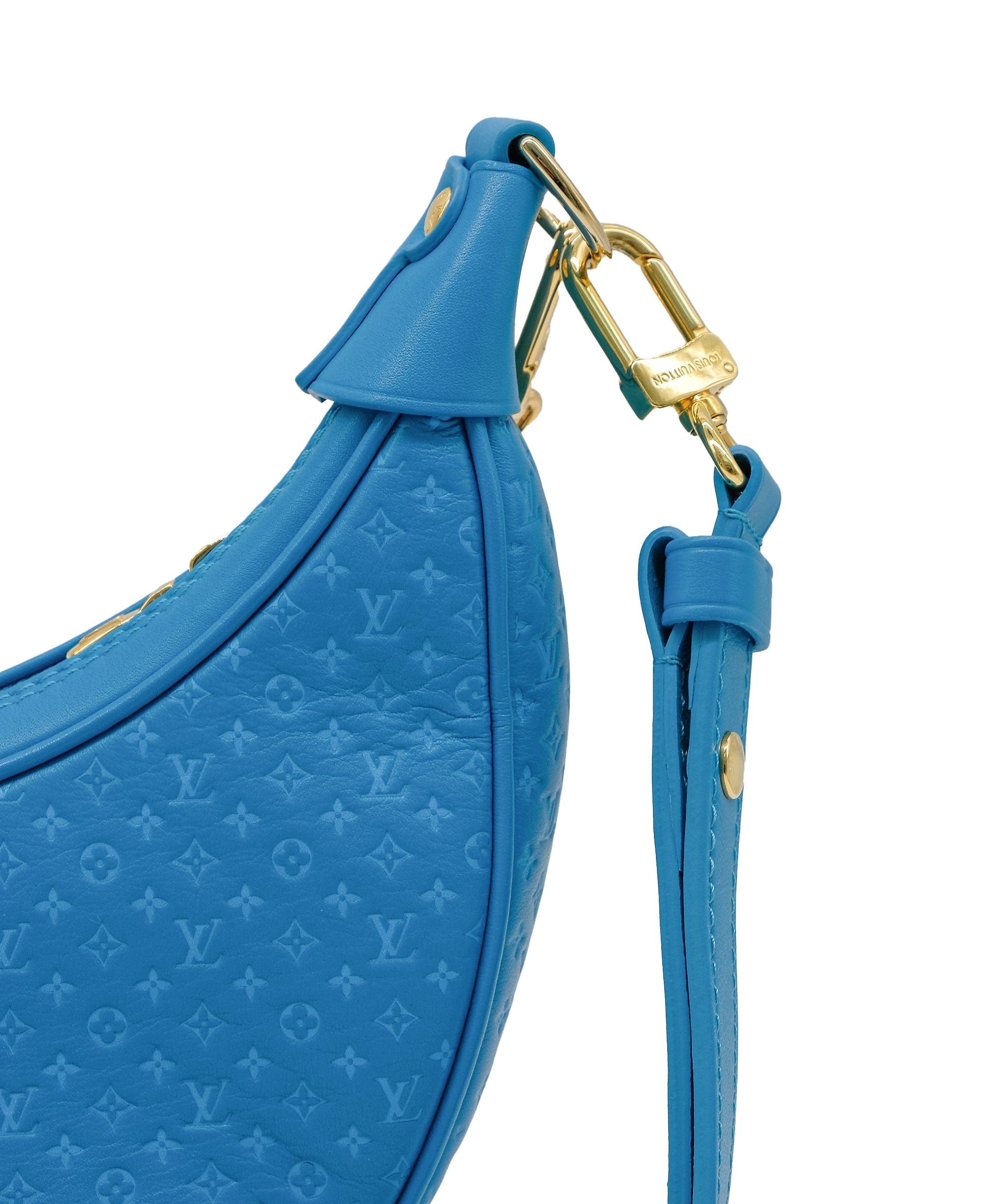 Louis Vuitton Louis Vuitton Blue Nano Leather Loop Bag RJC3754