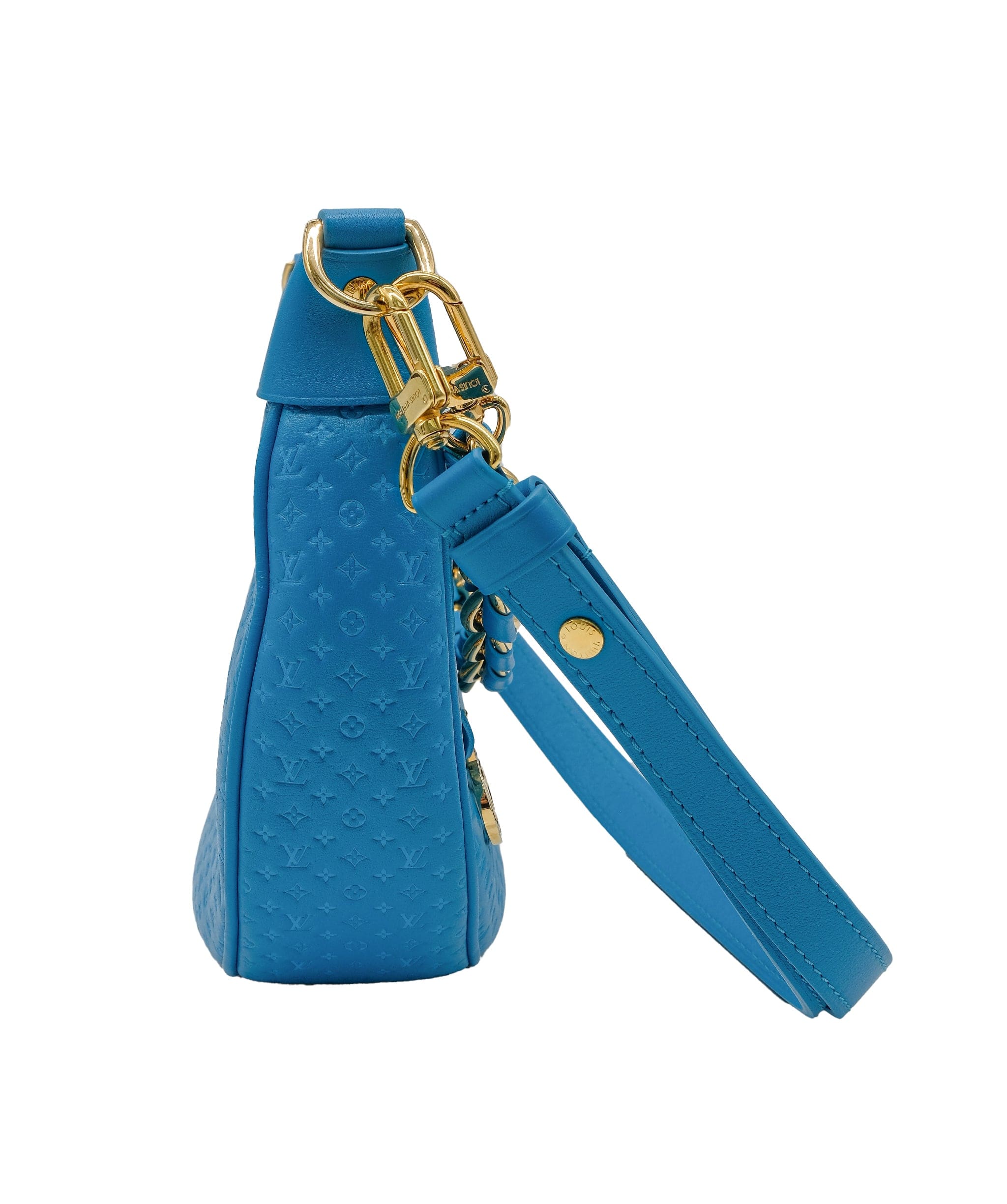 Louis Vuitton Louis Vuitton Blue Nano Leather Loop Bag RJC3754