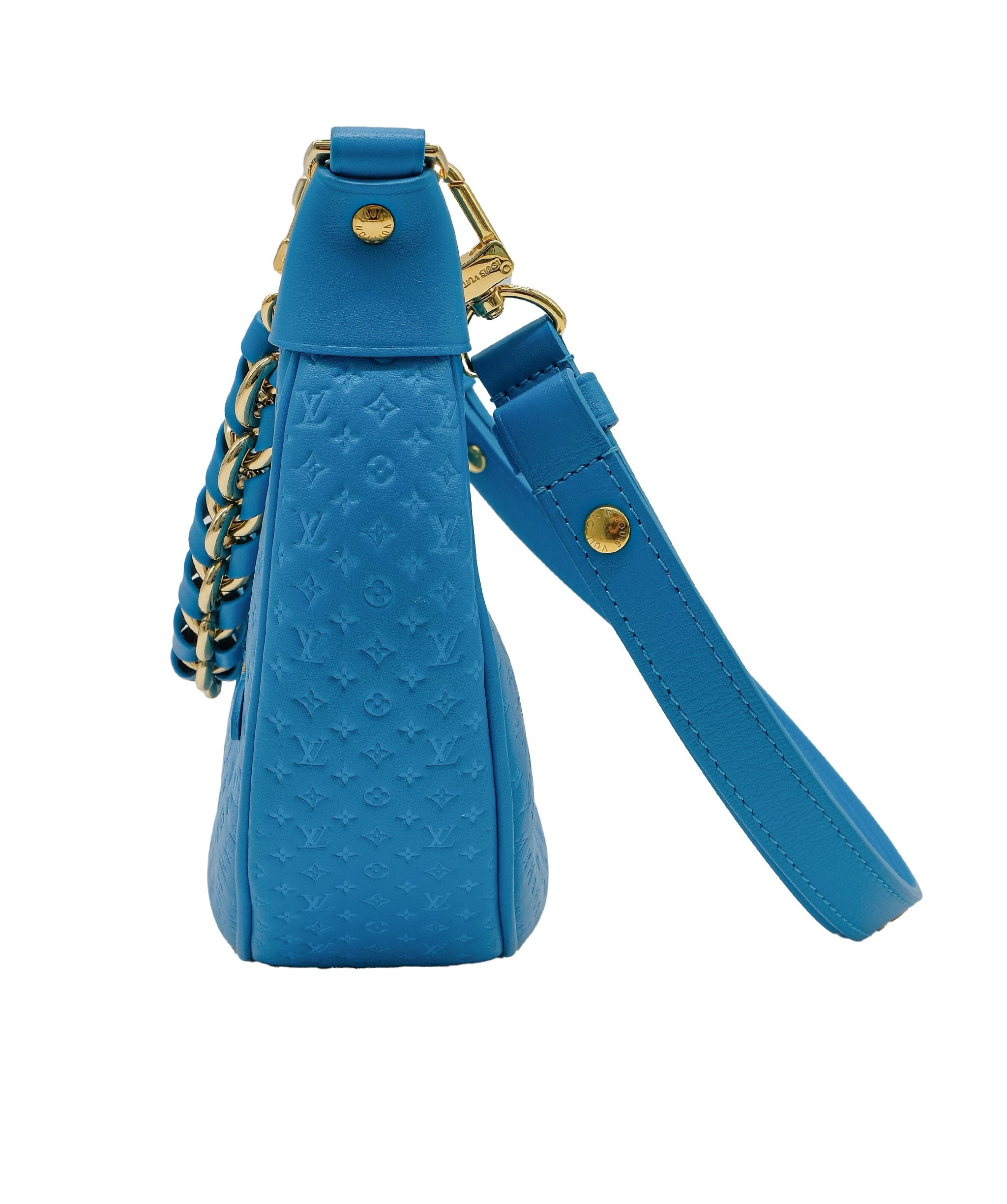 Louis Vuitton Louis Vuitton Blue Nano Leather Loop Bag RJC3754