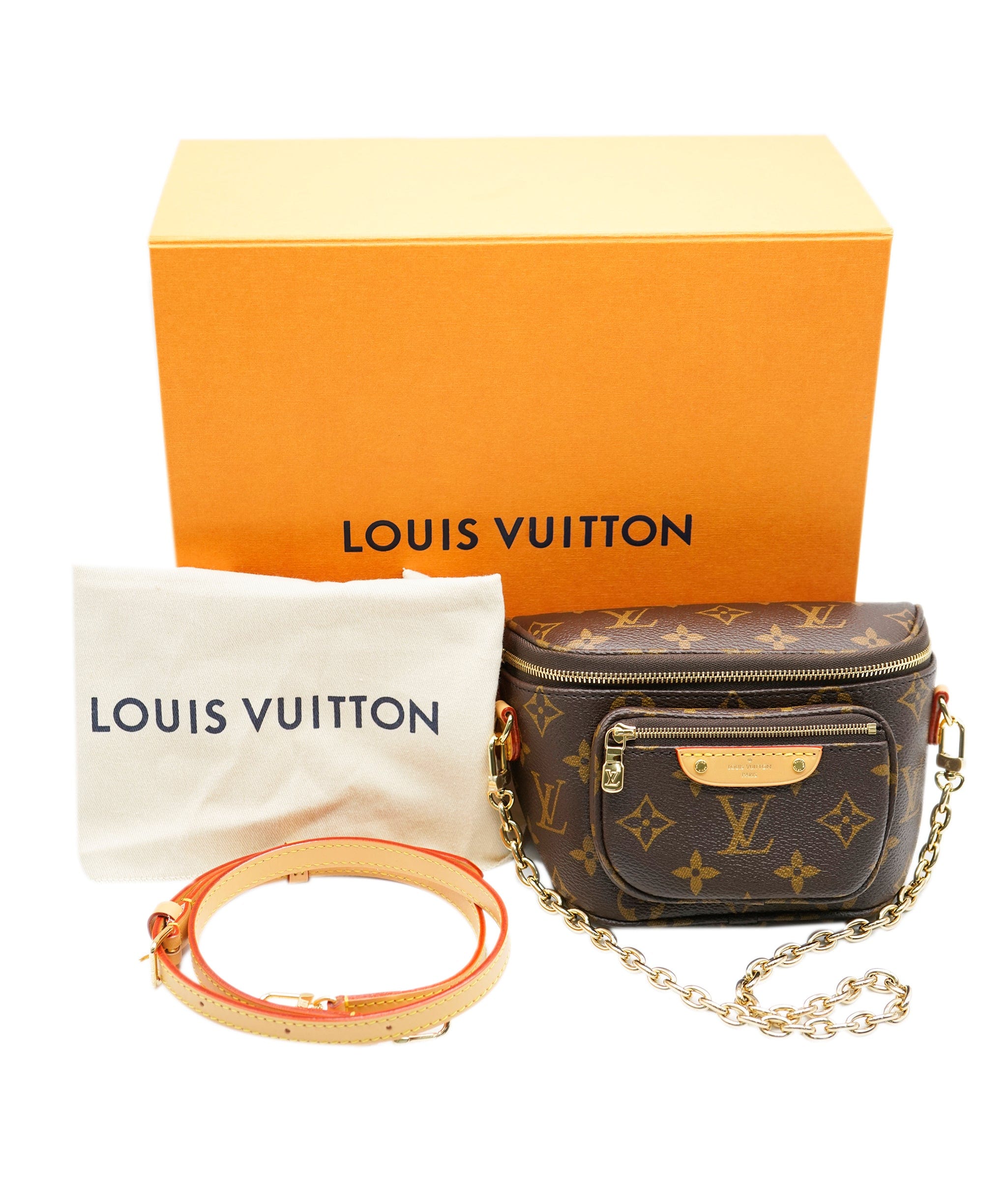 Louis Vuitton Louis Vuitton Brown Monogram Canvas Mini Bumbag ABC0487