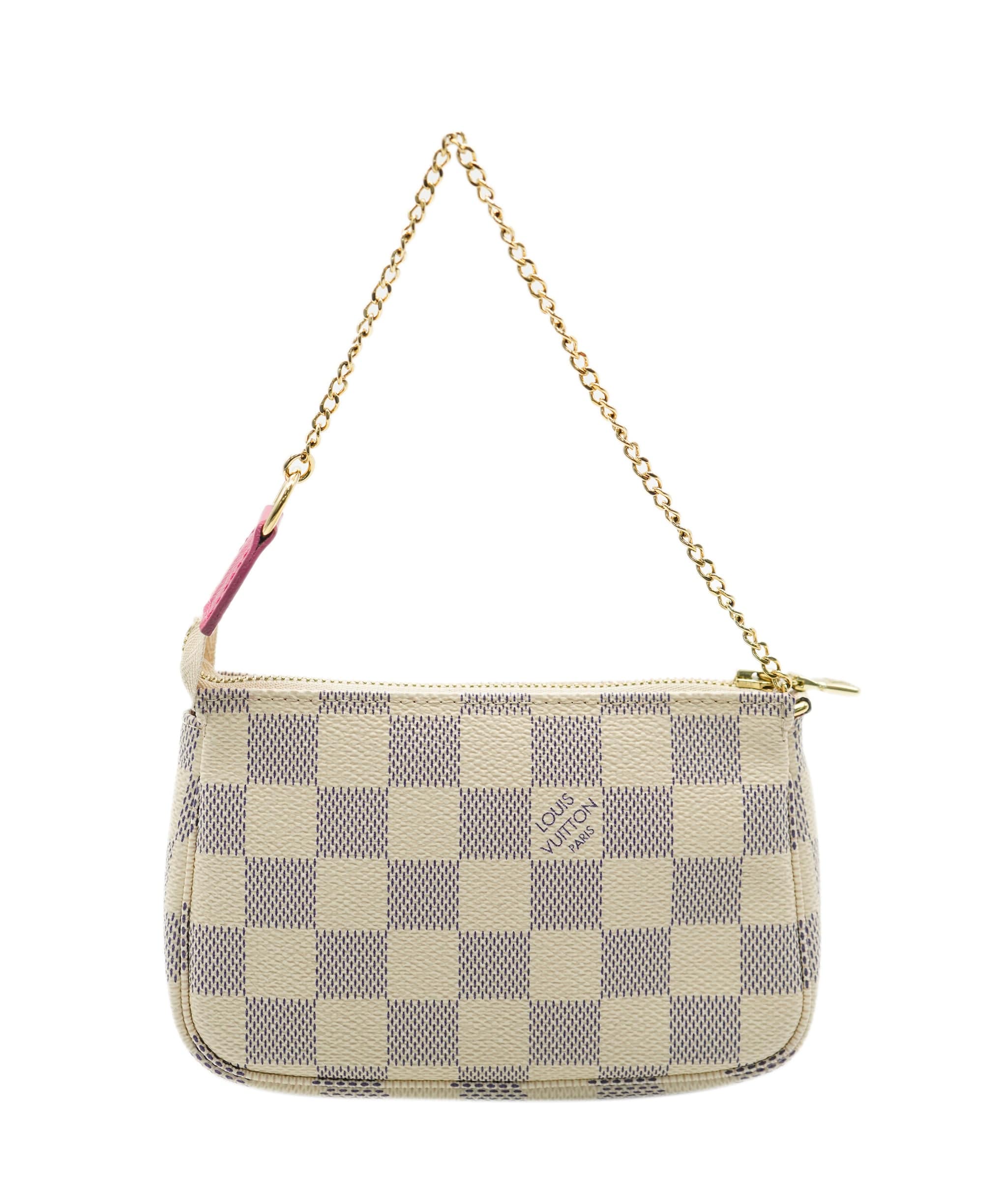 Louis Vuitton Louis Vuitton Damier Azur Canvas Christmas Animation Mini Pochette Accessories ABC0762