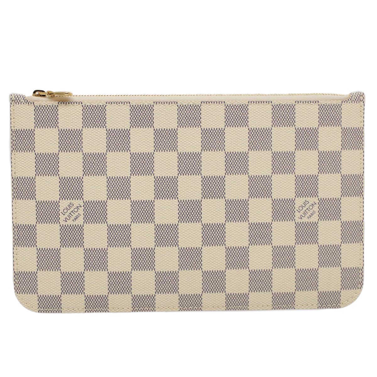 Louis Vuitton Louis Vuitton Damier Azur Neverfull MM Pouch LV Auth 59720 AJCSC1039