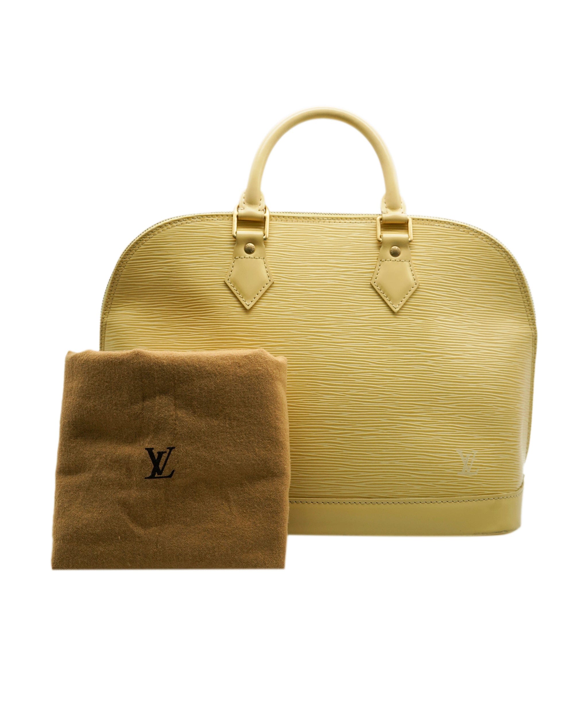 Louis Vuitton LOUIS VUITTON Epi Alma Hand Bag Cream Vanilla M5214A LV Auth 43643 ASC3072