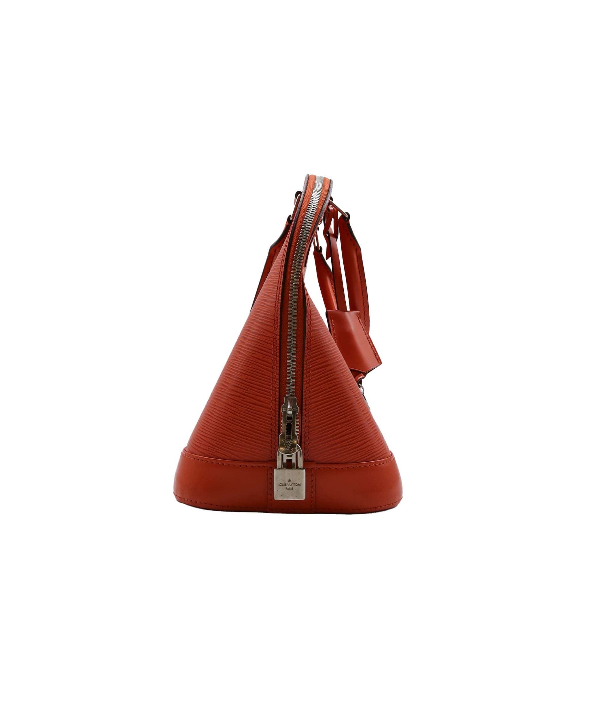 Louis Vuitton LOUIS VUITTON Epi Alma PM Hand Bag Orange Pimon M40623 LV Auth 85500A DXBV0061