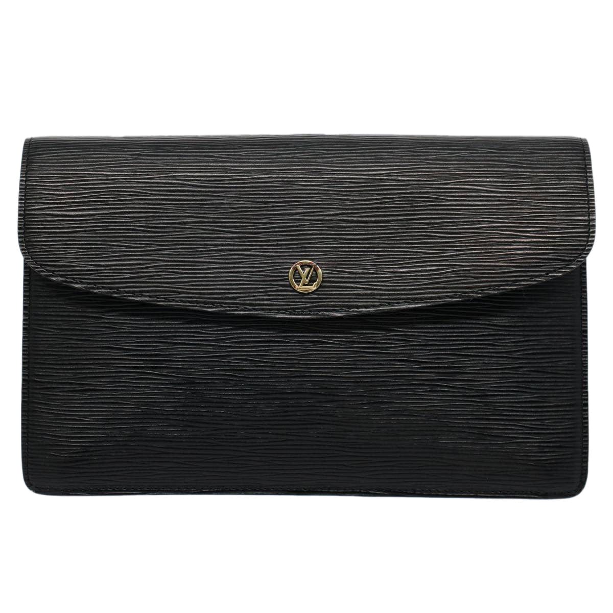 Louis Vuitton Louis Vuitton Epi Montaigne 27 Clutch Bag Black M52652 LV Auth yk9455 AJCSC1071