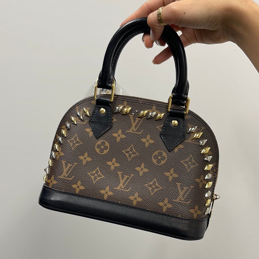 Louis Vuitton LOUIS VUITTON Monogram Canvas And Stud Detail Alma BB